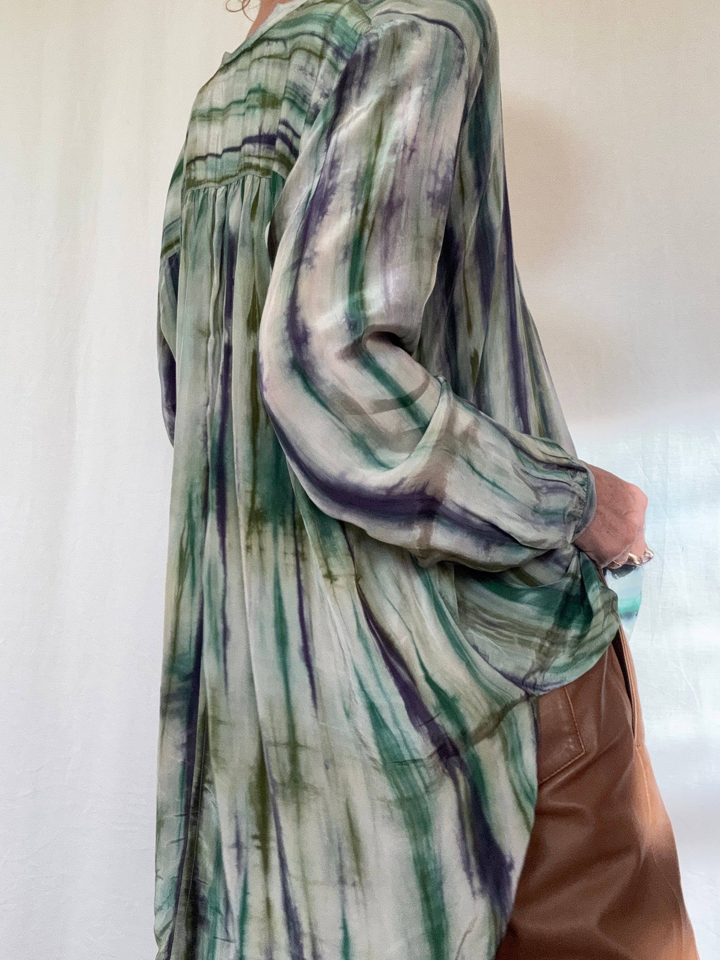 Nous Antwerp Blouses Lima Blouse Aloe Vera