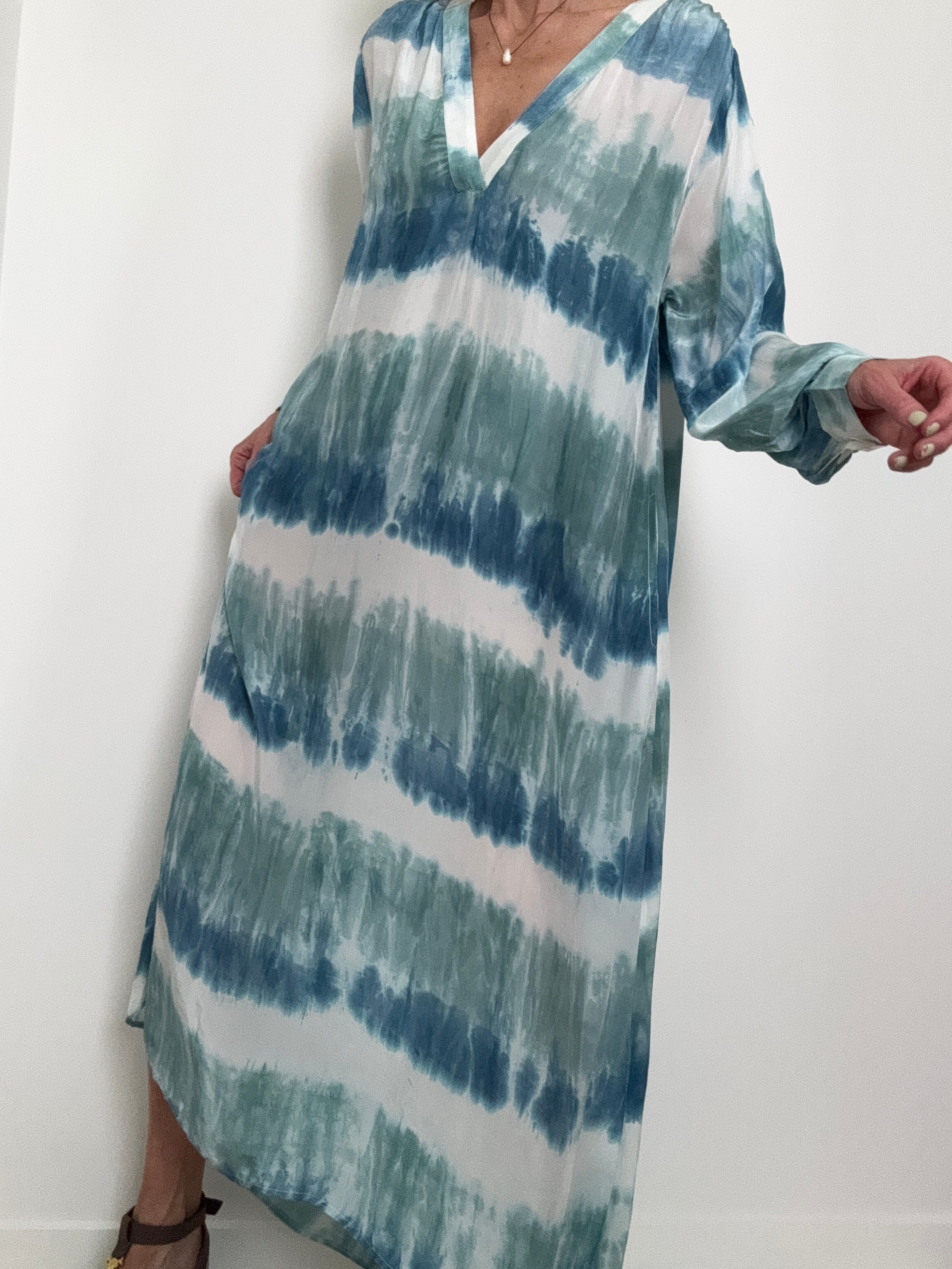 Nous Antwerp Dresses Erika Dress Ocean Blues
