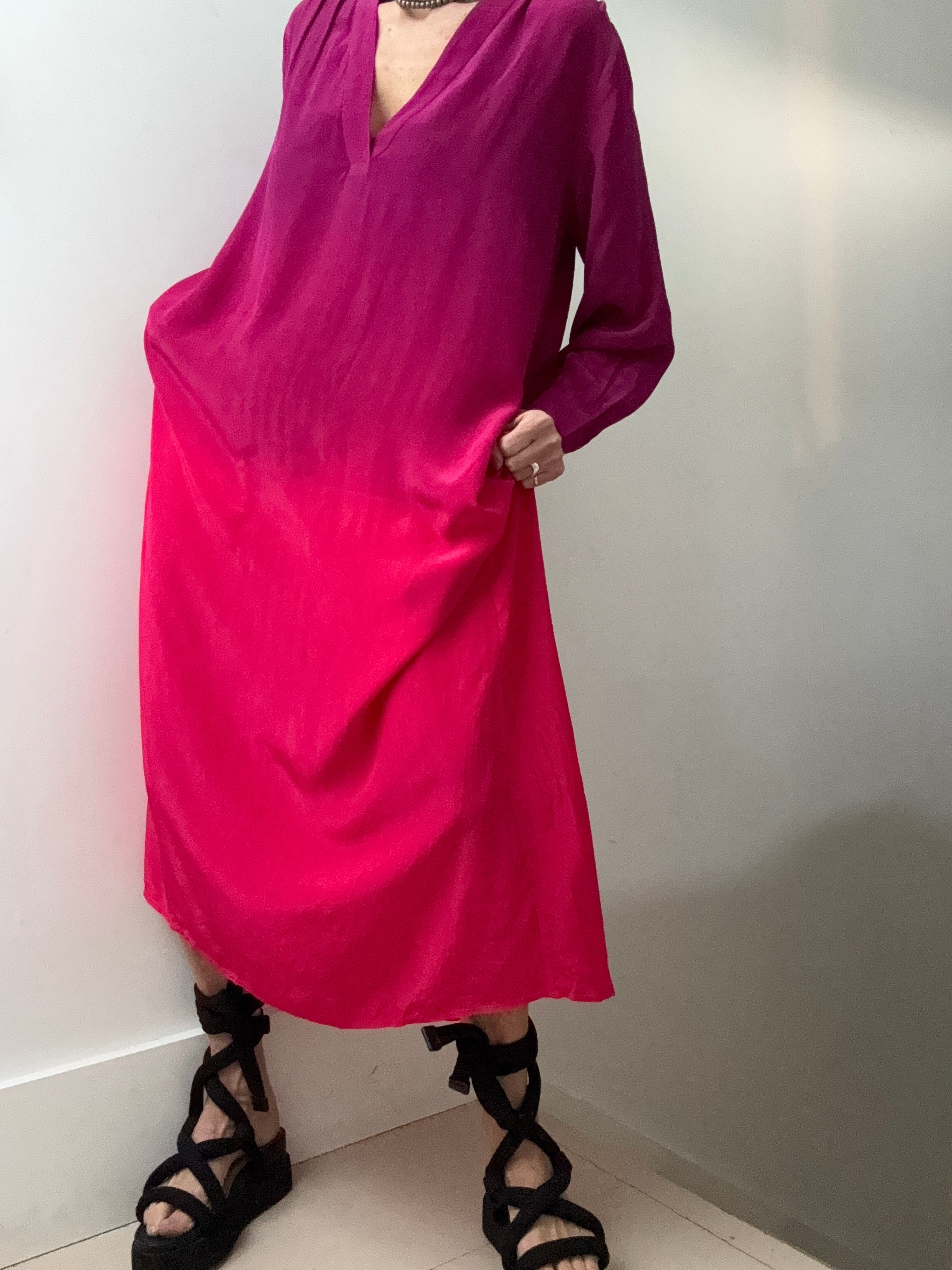 Nous Antwerp Dresses Morgan Dress Purple Pink Ombre