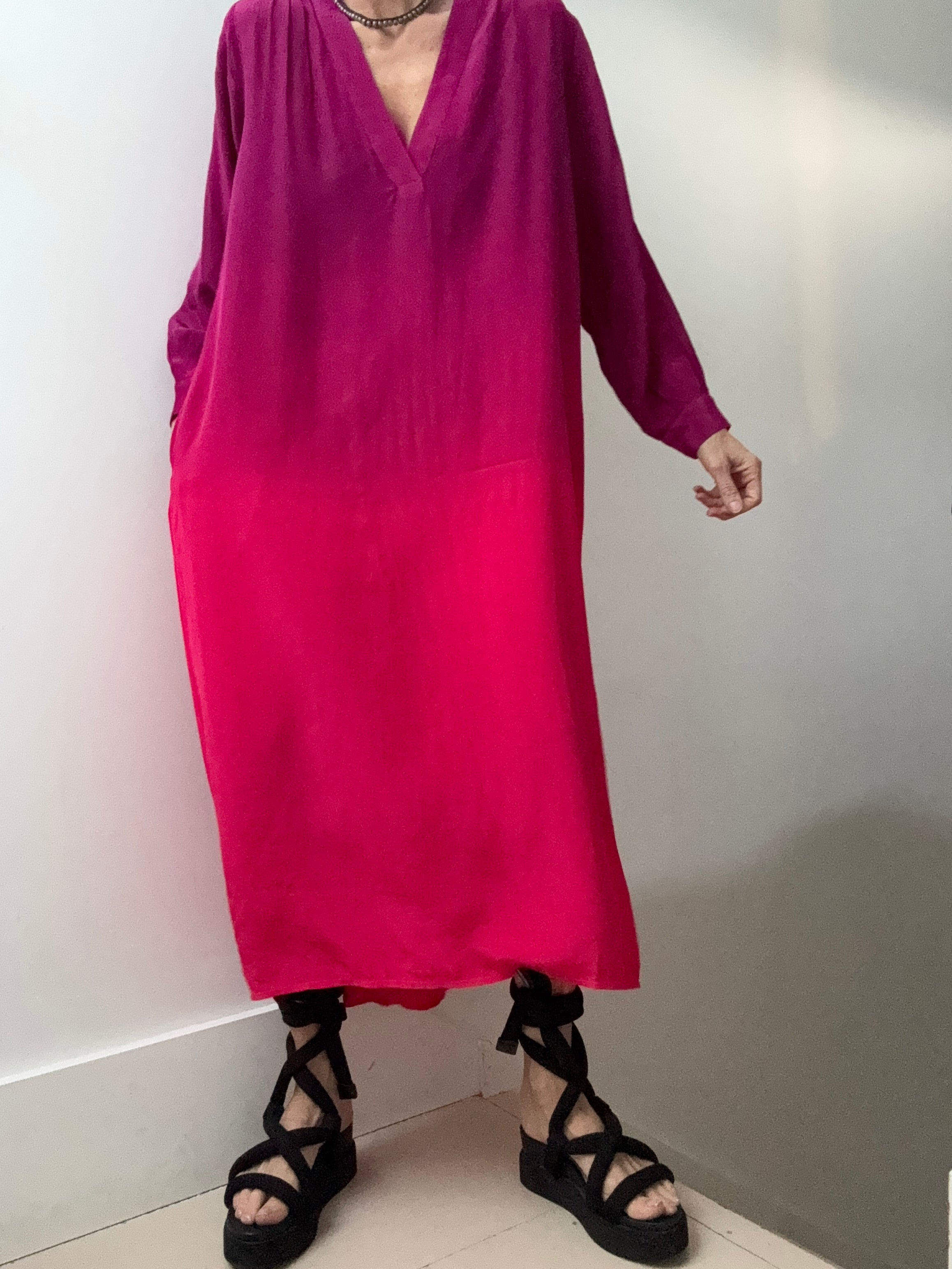 Nous Antwerp Dresses Morgan Dress Purple Pink Ombre