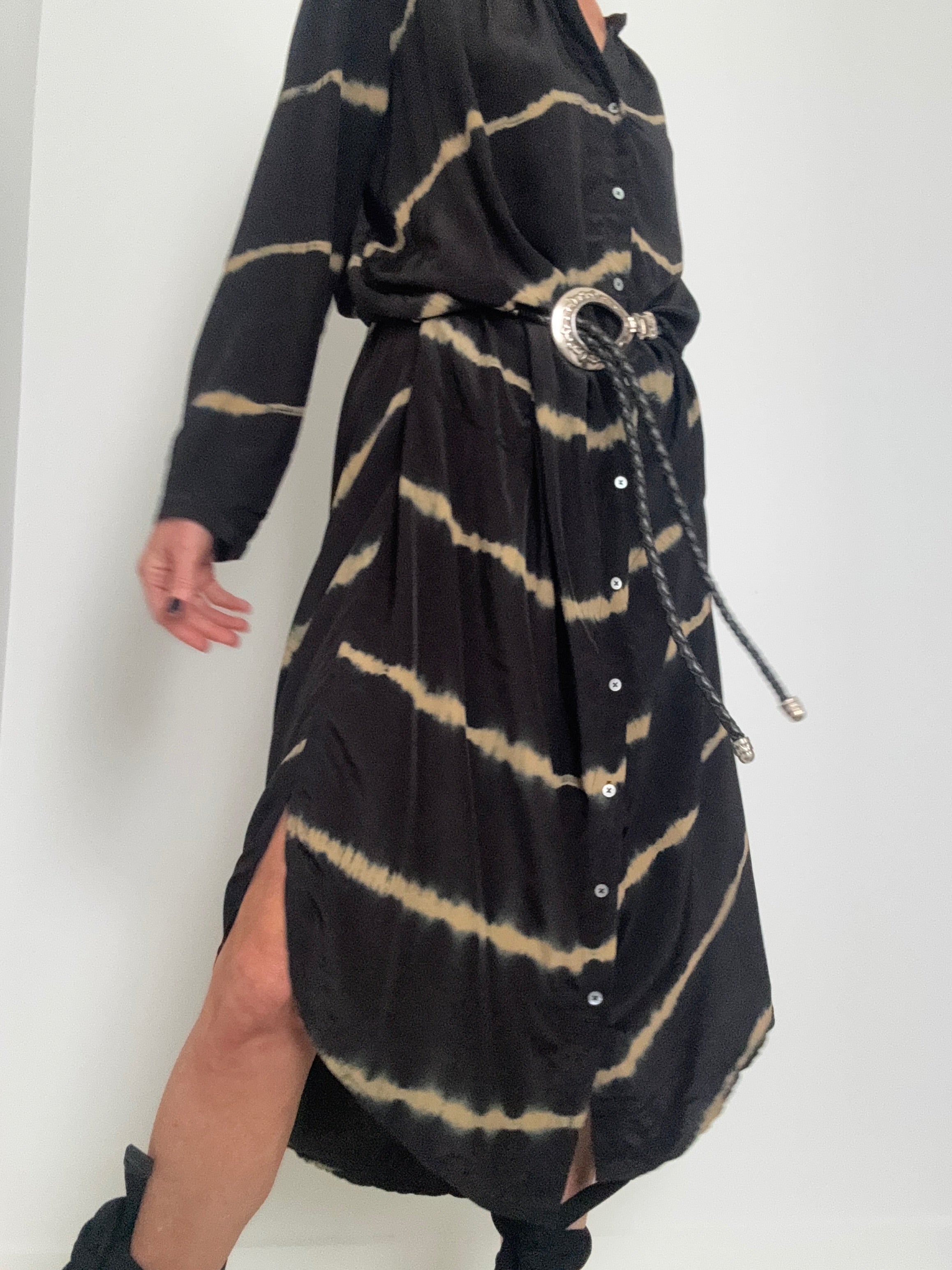 Nous Antwerp Dresses Nous Antwerp Lea Dress Black Latte