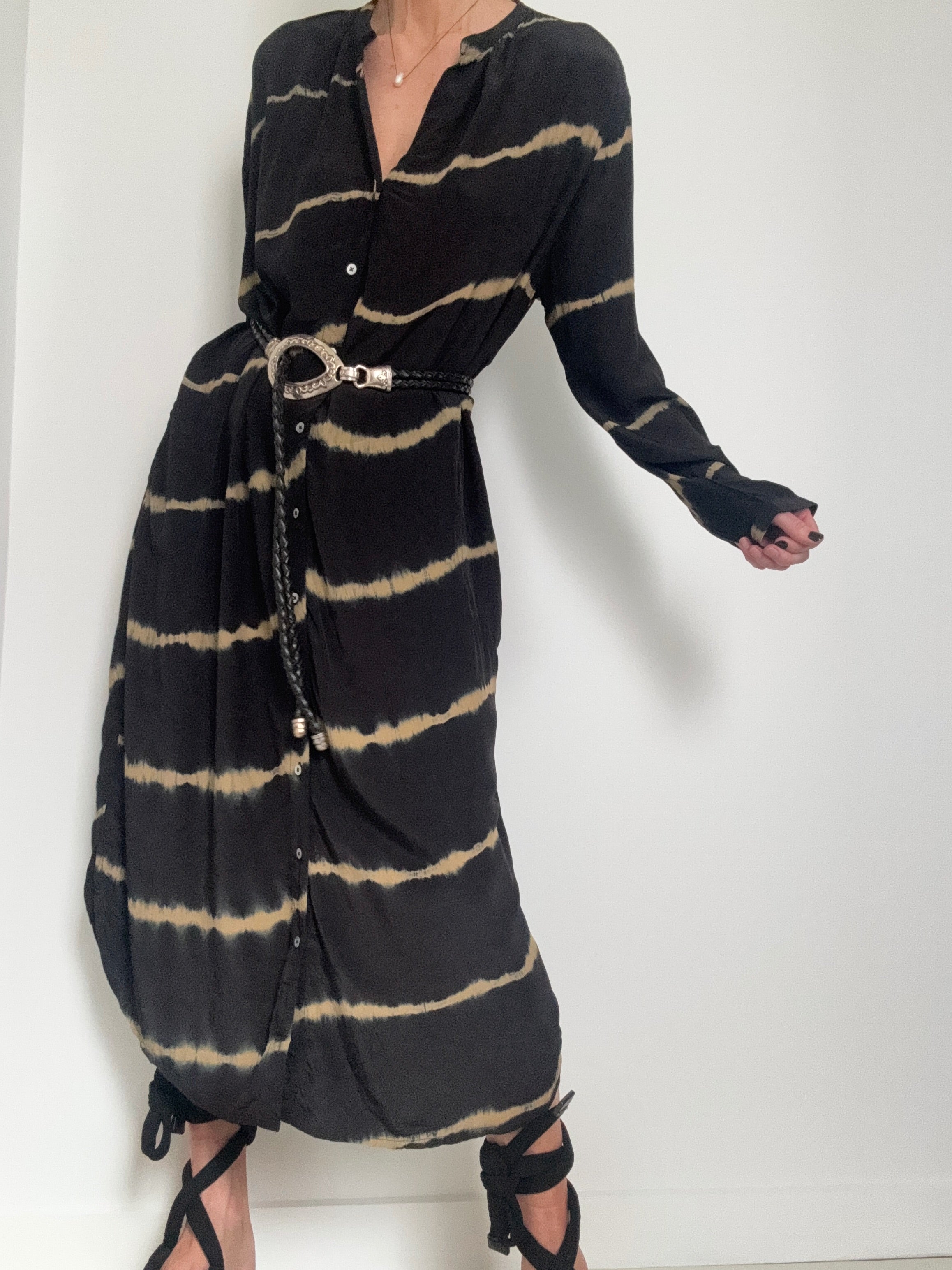 Nous Antwerp Dresses Nous Antwerp Lea Dress Black Latte