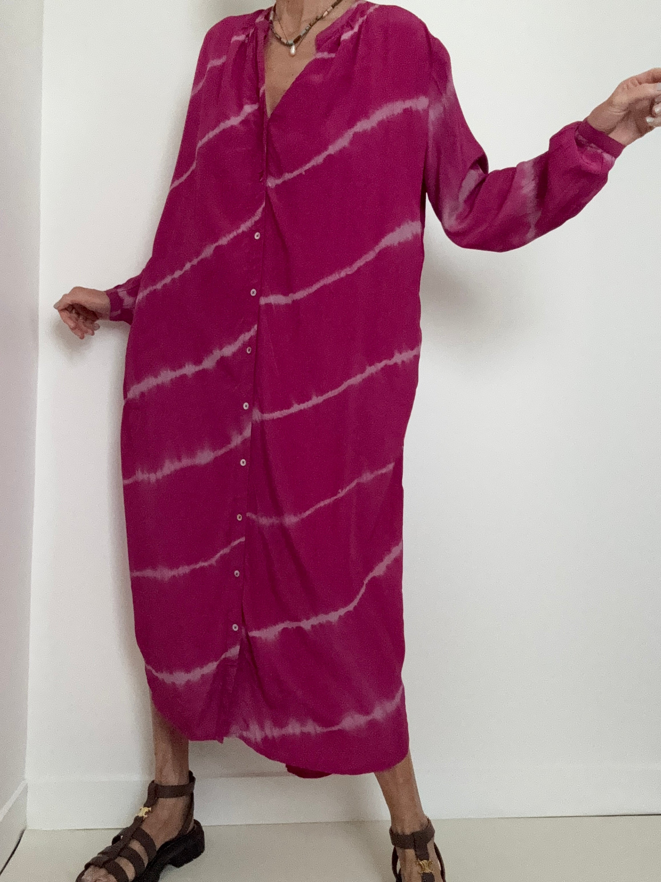 Nous Antwerp Dresses Nous Antwerp Lea Dress Fuschia