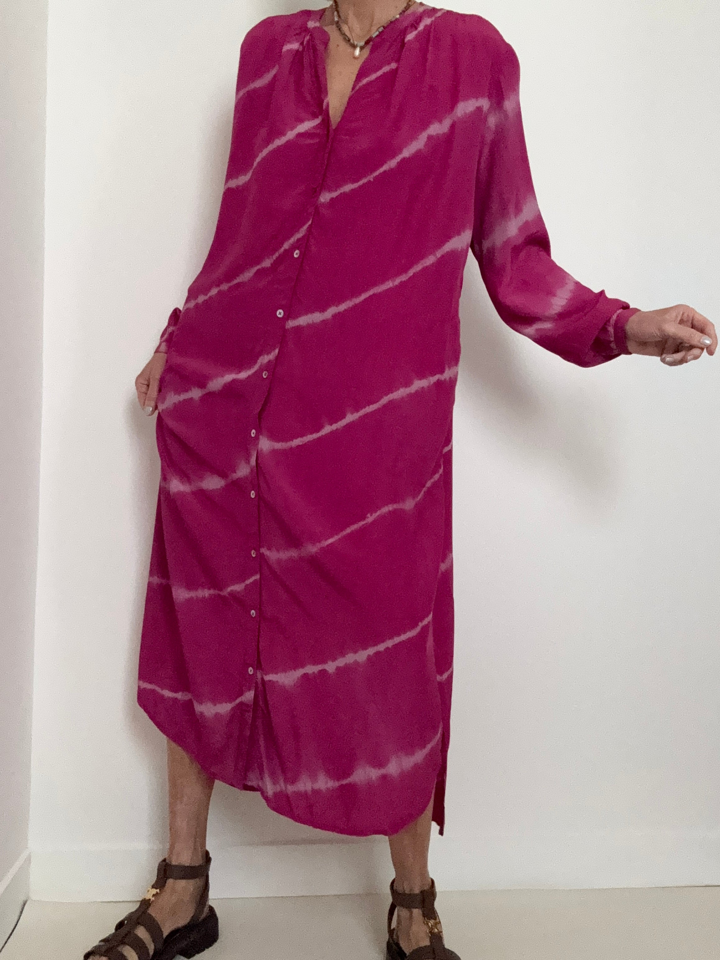 Nous Antwerp Dresses Nous Antwerp Lea Dress Fuschia