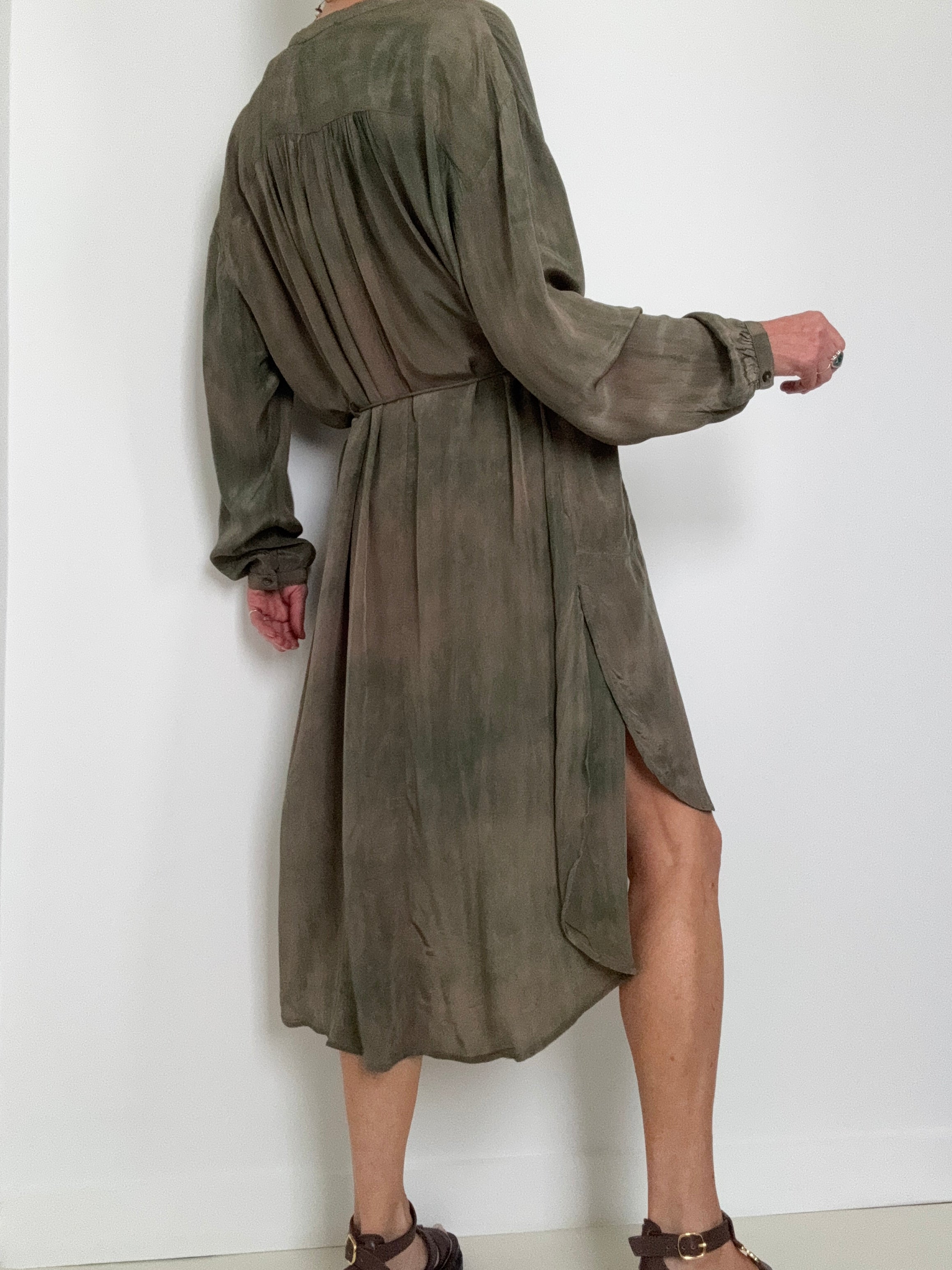 Nous Antwerp Parker Shirtdress Khaki | Dresses