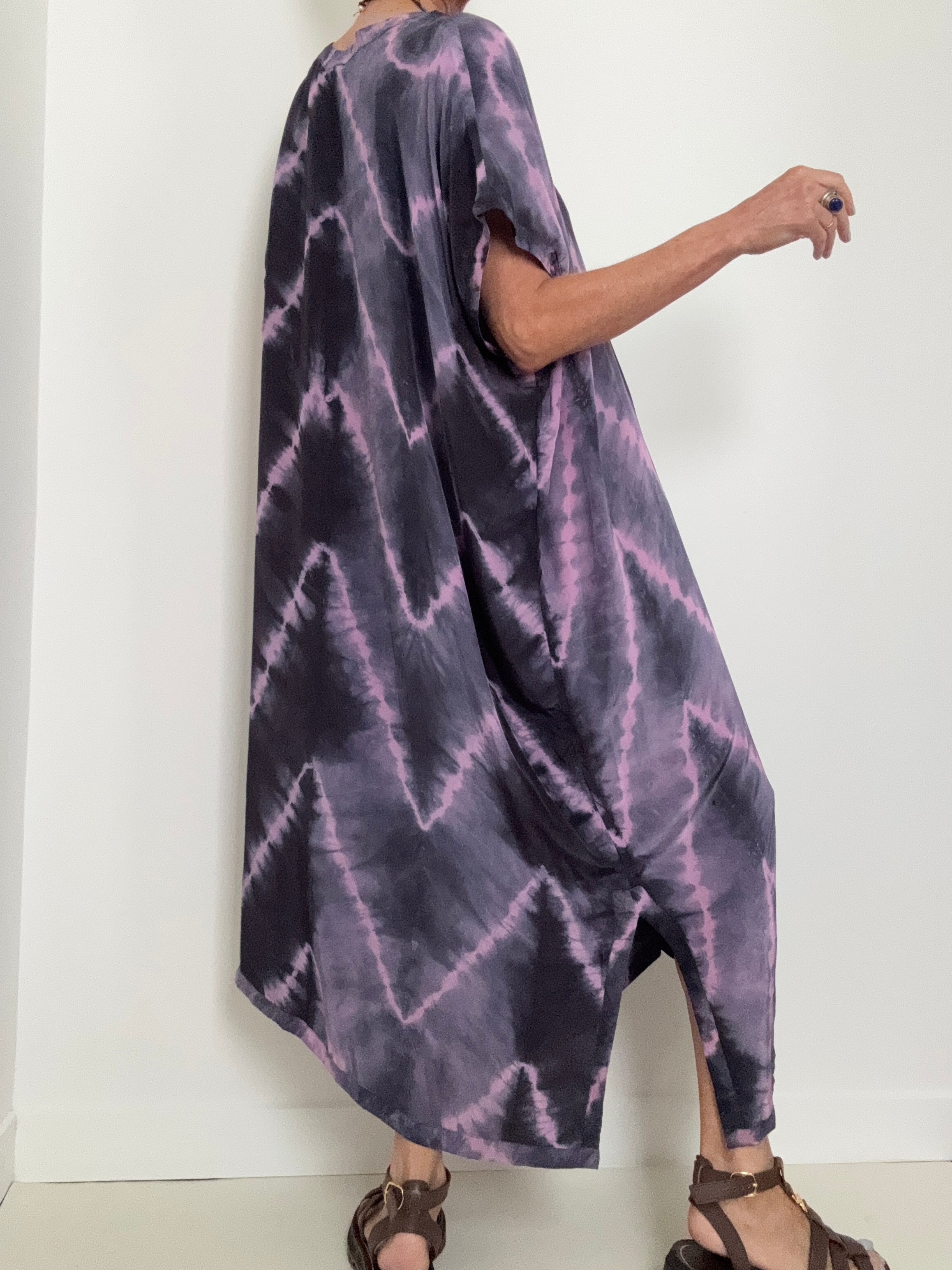 Nous Antwerp Dresses Nous Antwerp Sam Kaftan Dress Purple