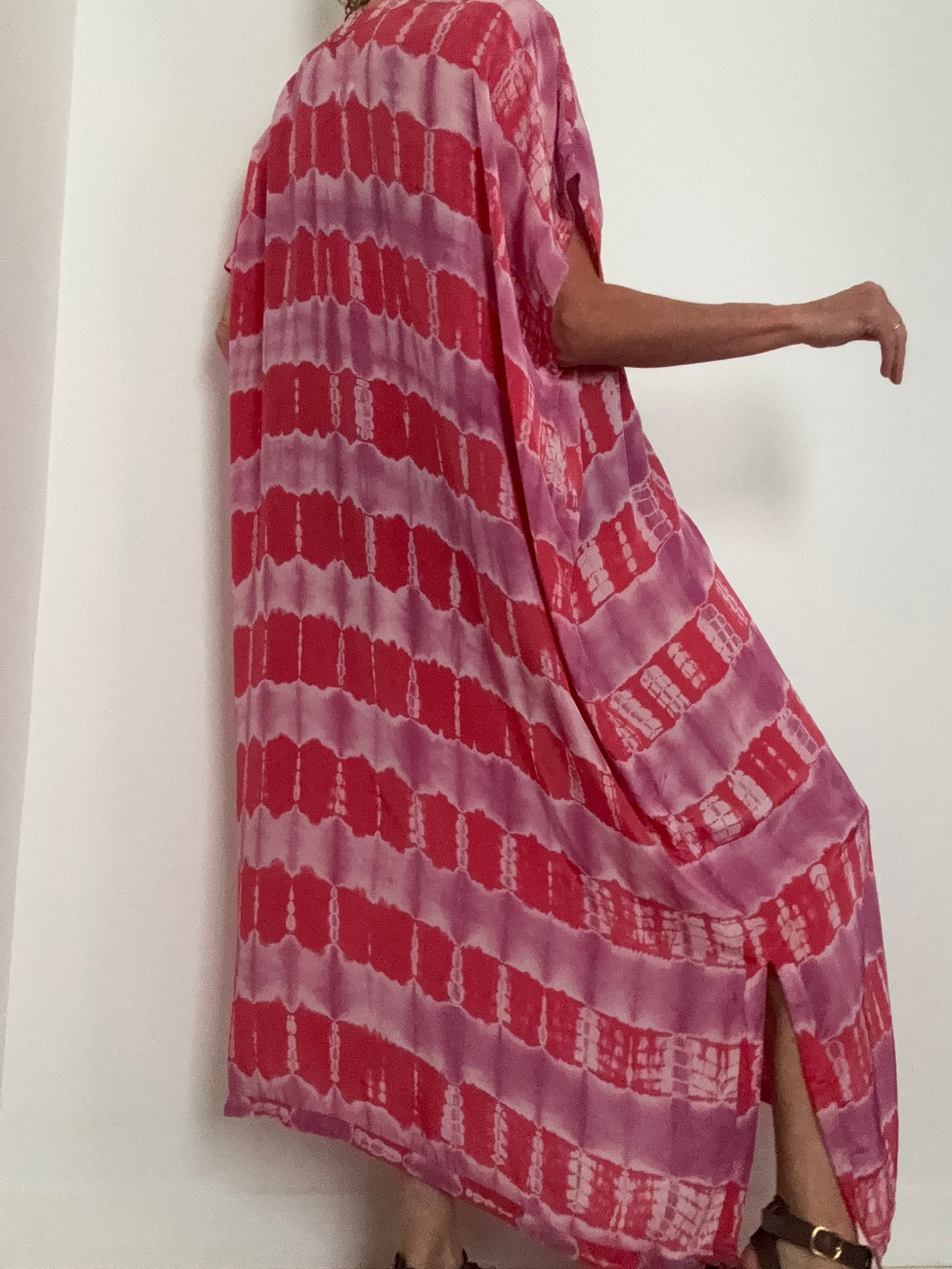 Nous Antwerp Dresses Sam Kaftan Dress Bubblegum