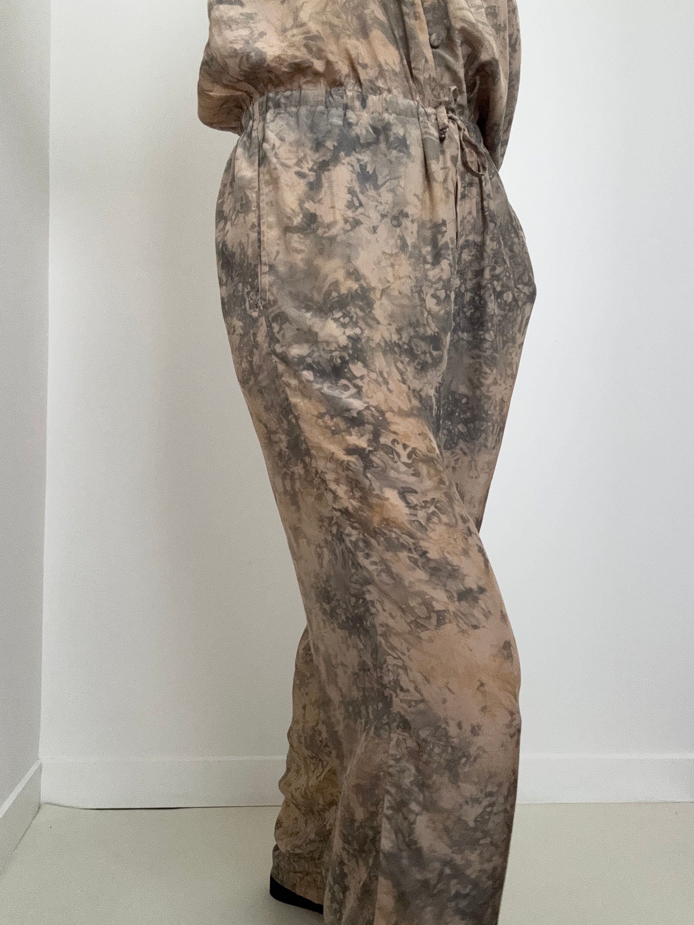 Nous Antwerp Jumpsuits Silk Jumpsuit Clay Tiedye