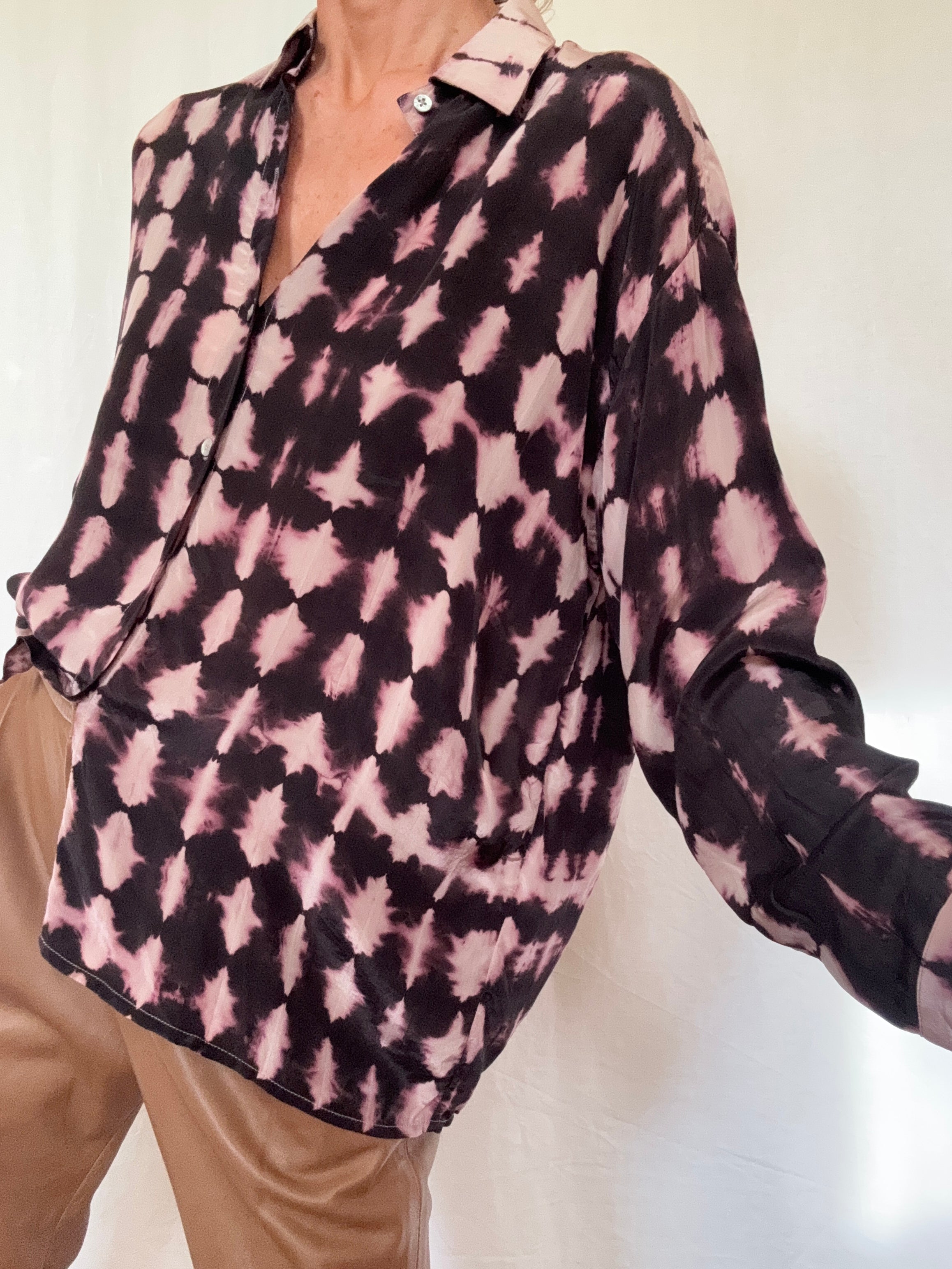 Nous Antwerp Shirts Meganne Blouse Purple Tiedye