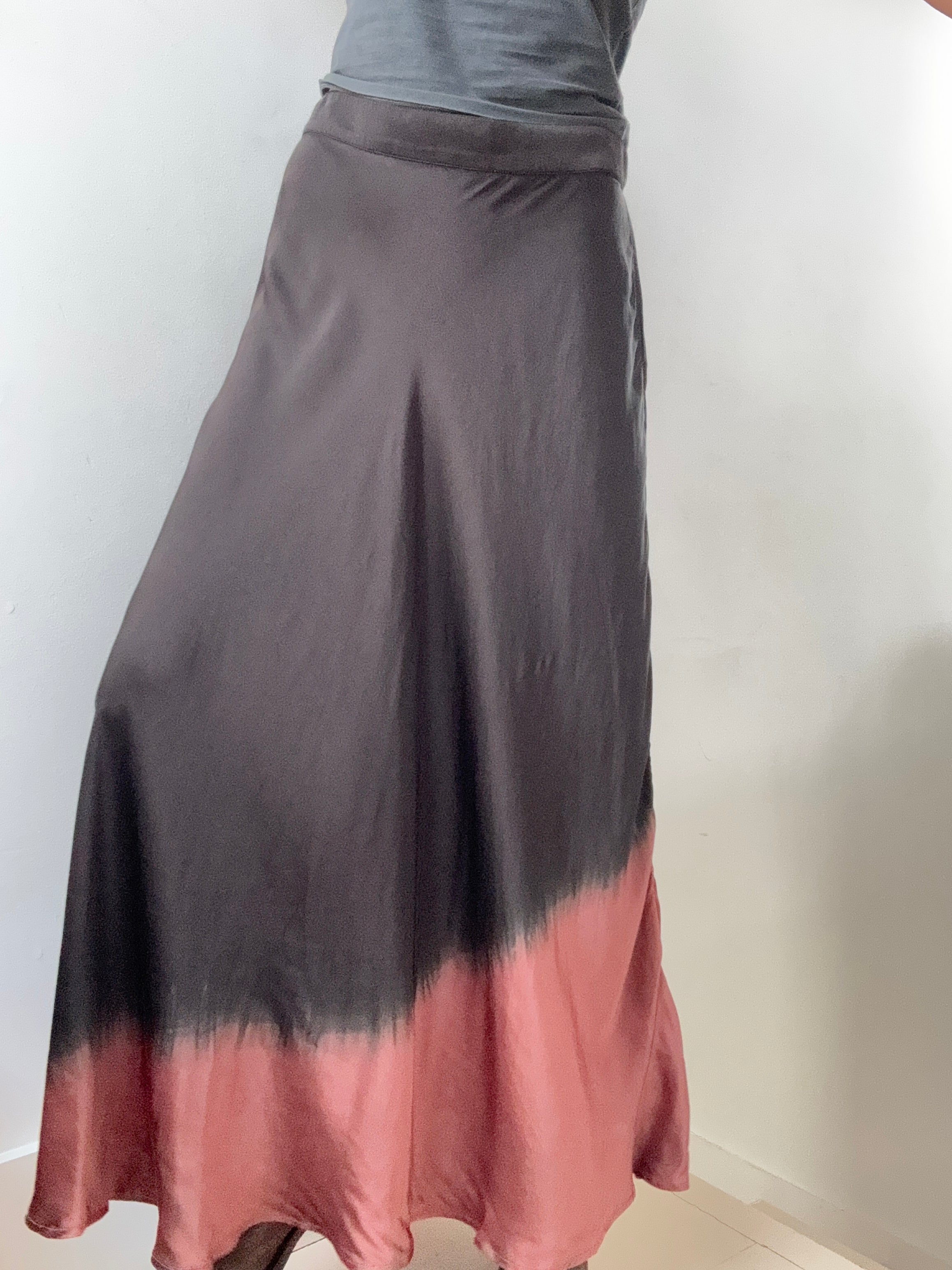 Nous Antwerp Skirts Large Silk Ombre Skirt Pecan