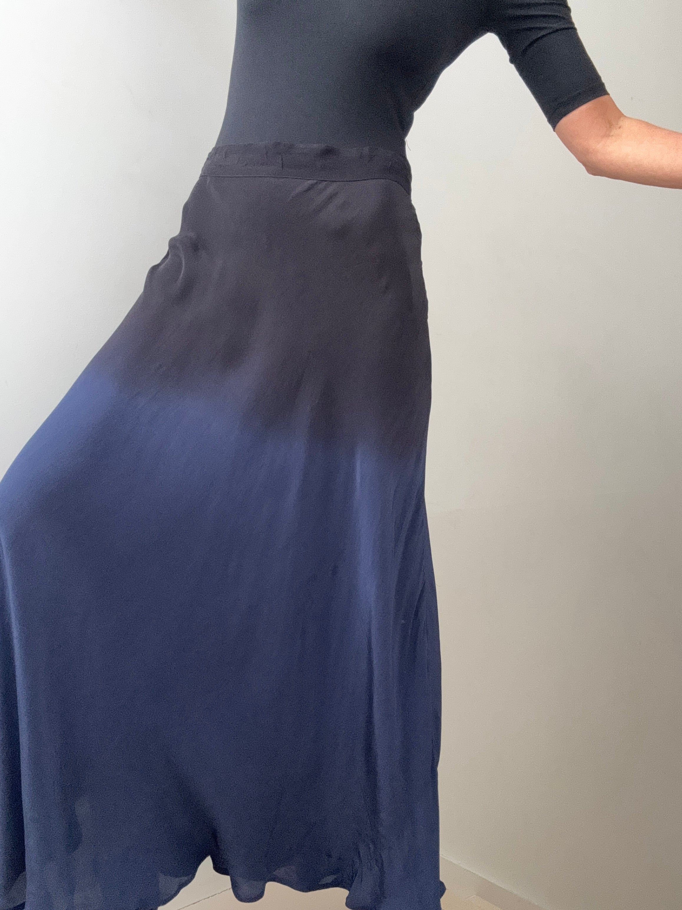 Nous Antwerp Skirts Silk Cezanne Skirt Ombre Blue