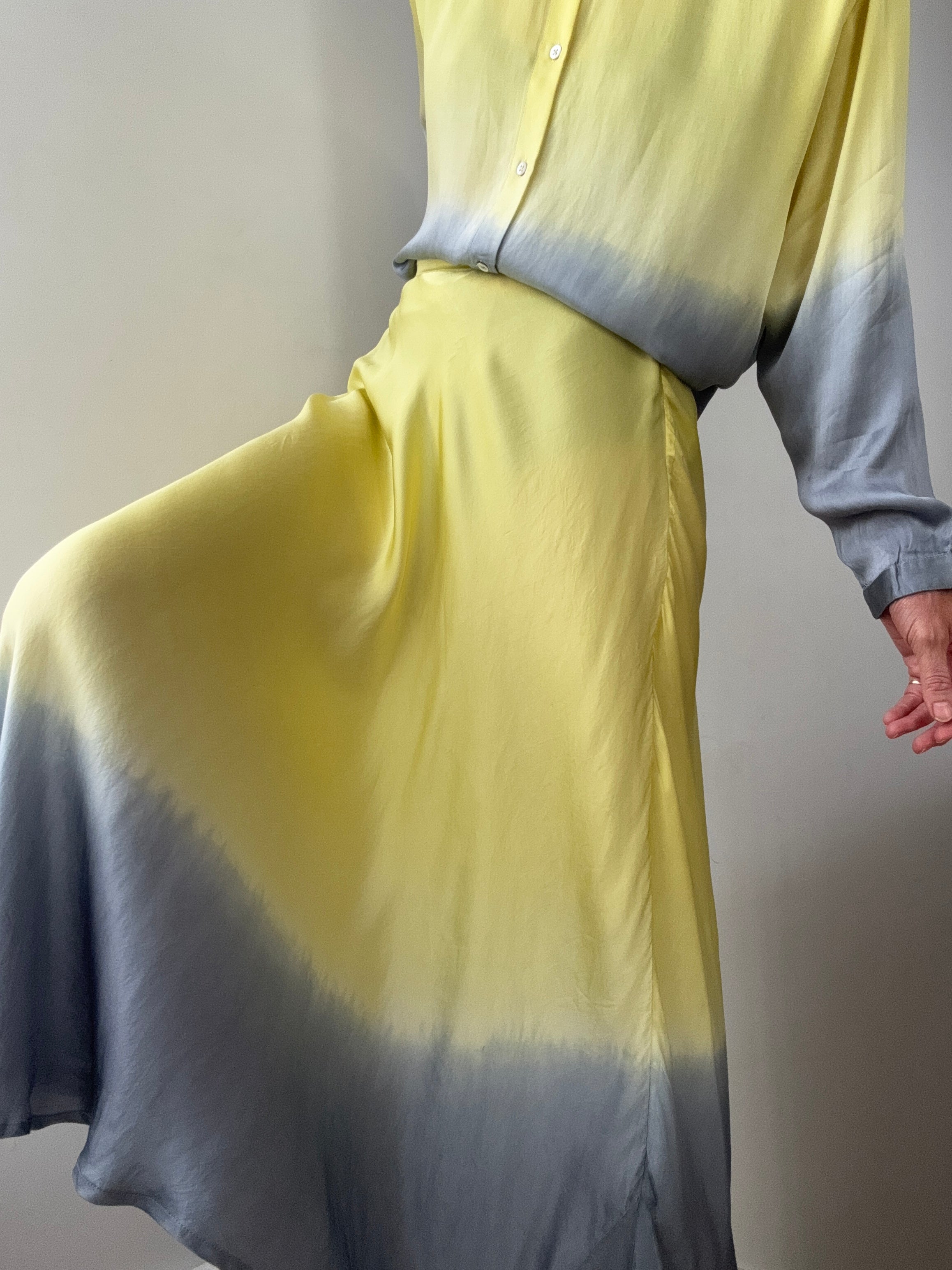 Nous Antwerp Skirts Silk Ombre Skirt Lemon
