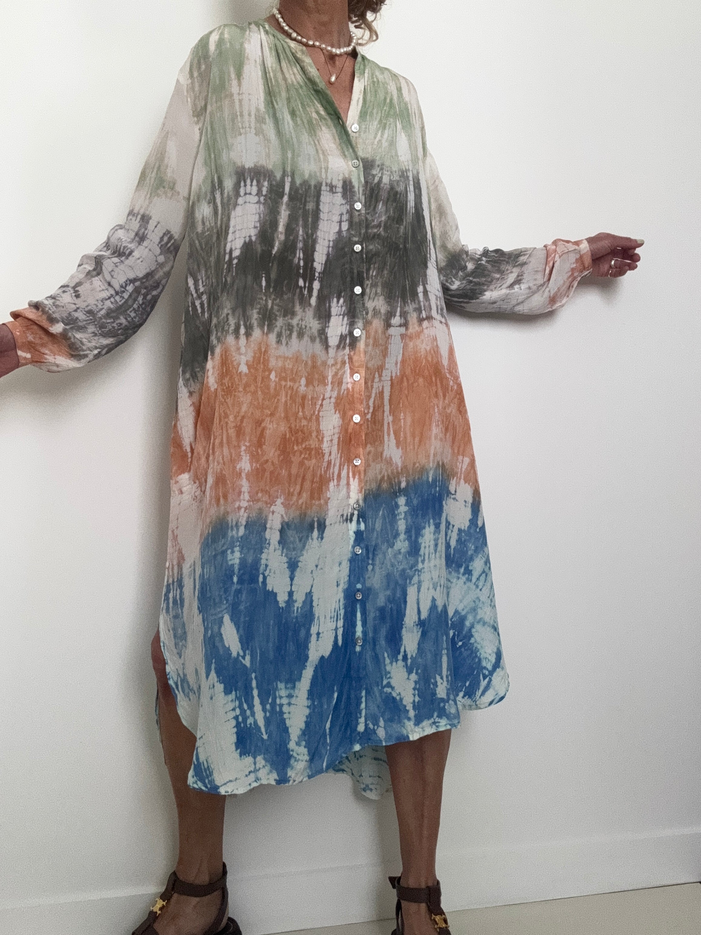 Paris Dress Multi Terracotta | Dresses