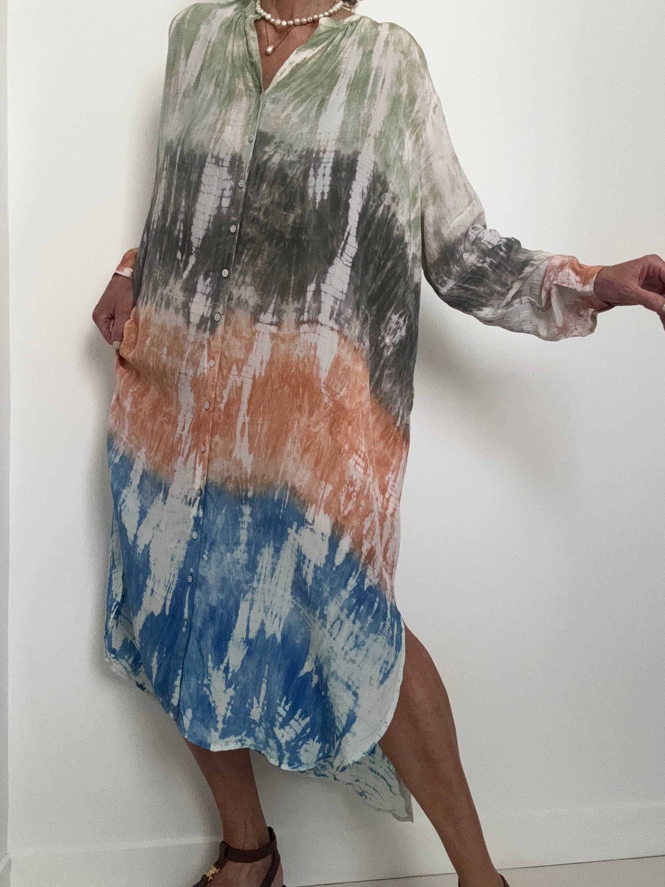 Paris Dress Multi Terracotta | Dresses