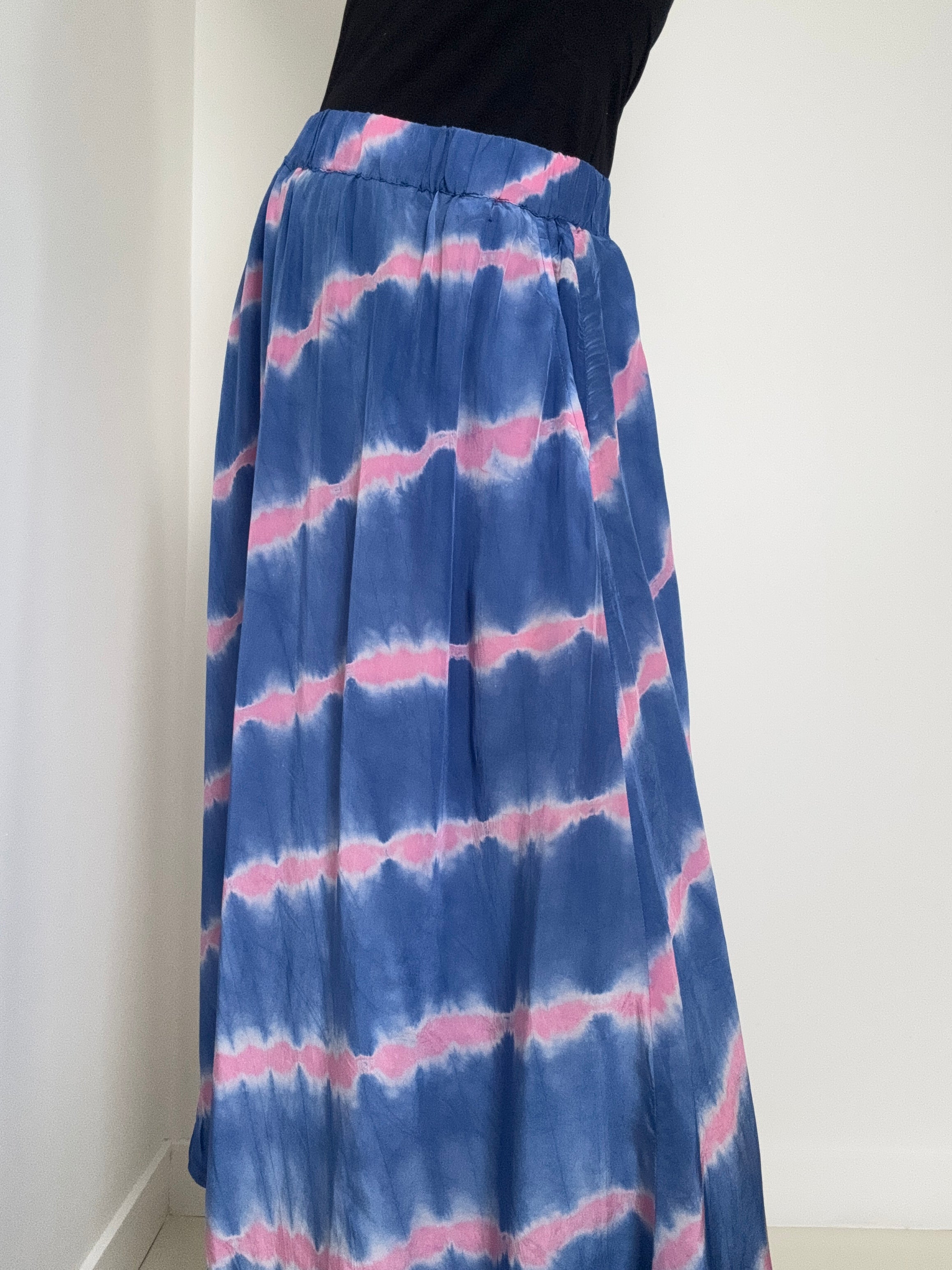 Franny Skirt Blue Tiedye Pink Shot | Skirts