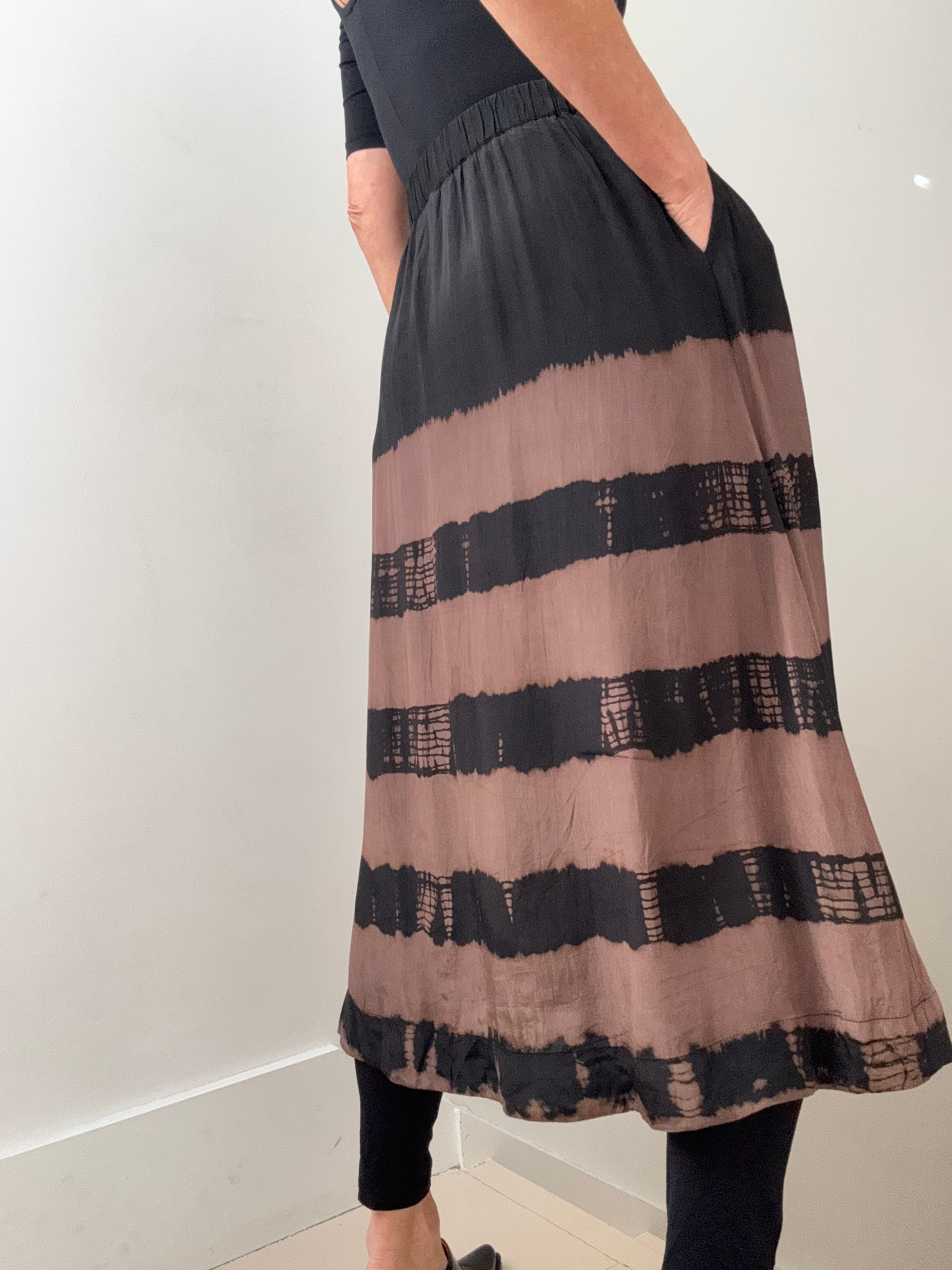 Project AJ 117 Skirts Franny Skirt Chocolate Tiedye