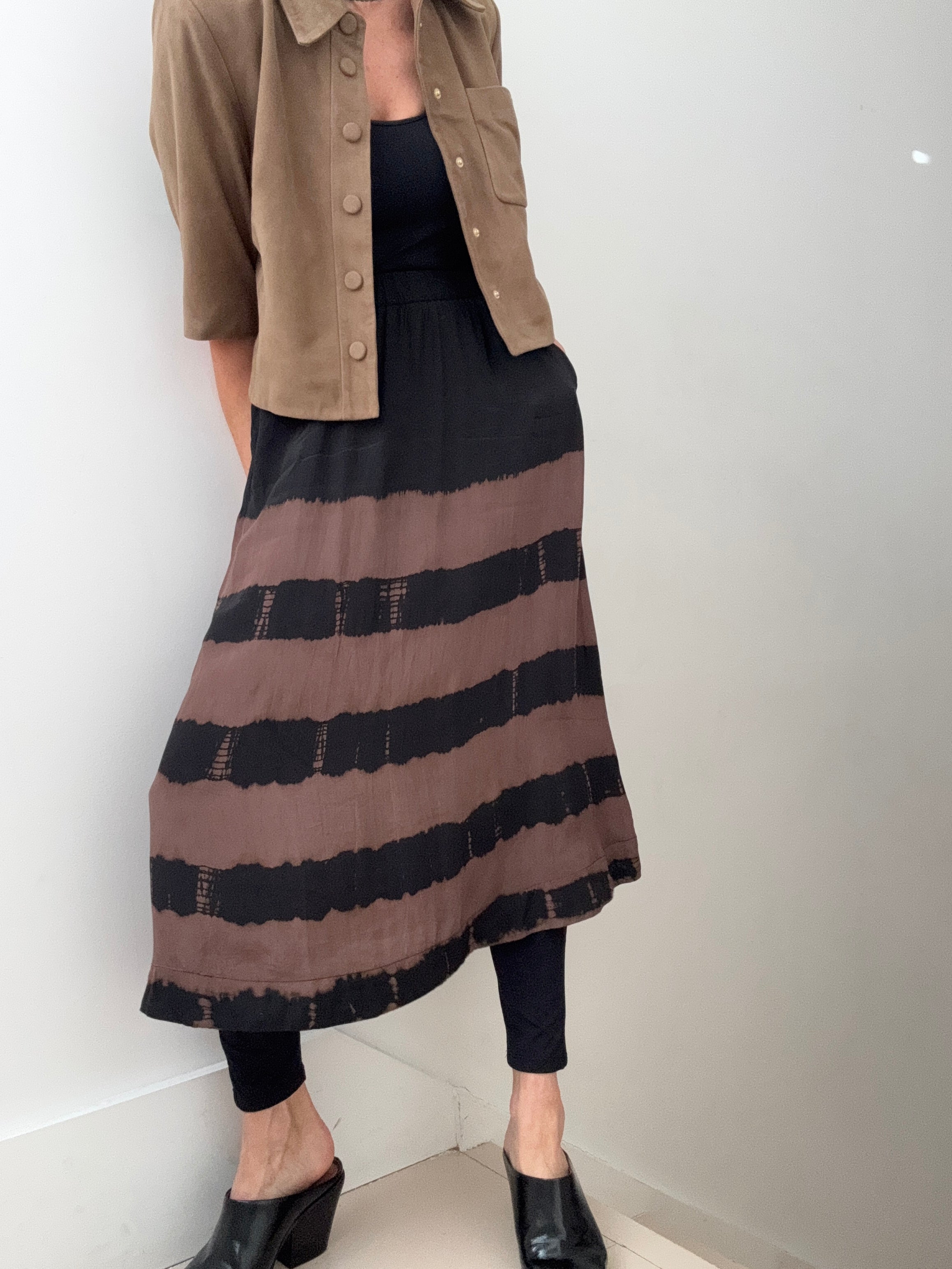 Project AJ 117 Skirts Franny Skirt Chocolate Tiedye