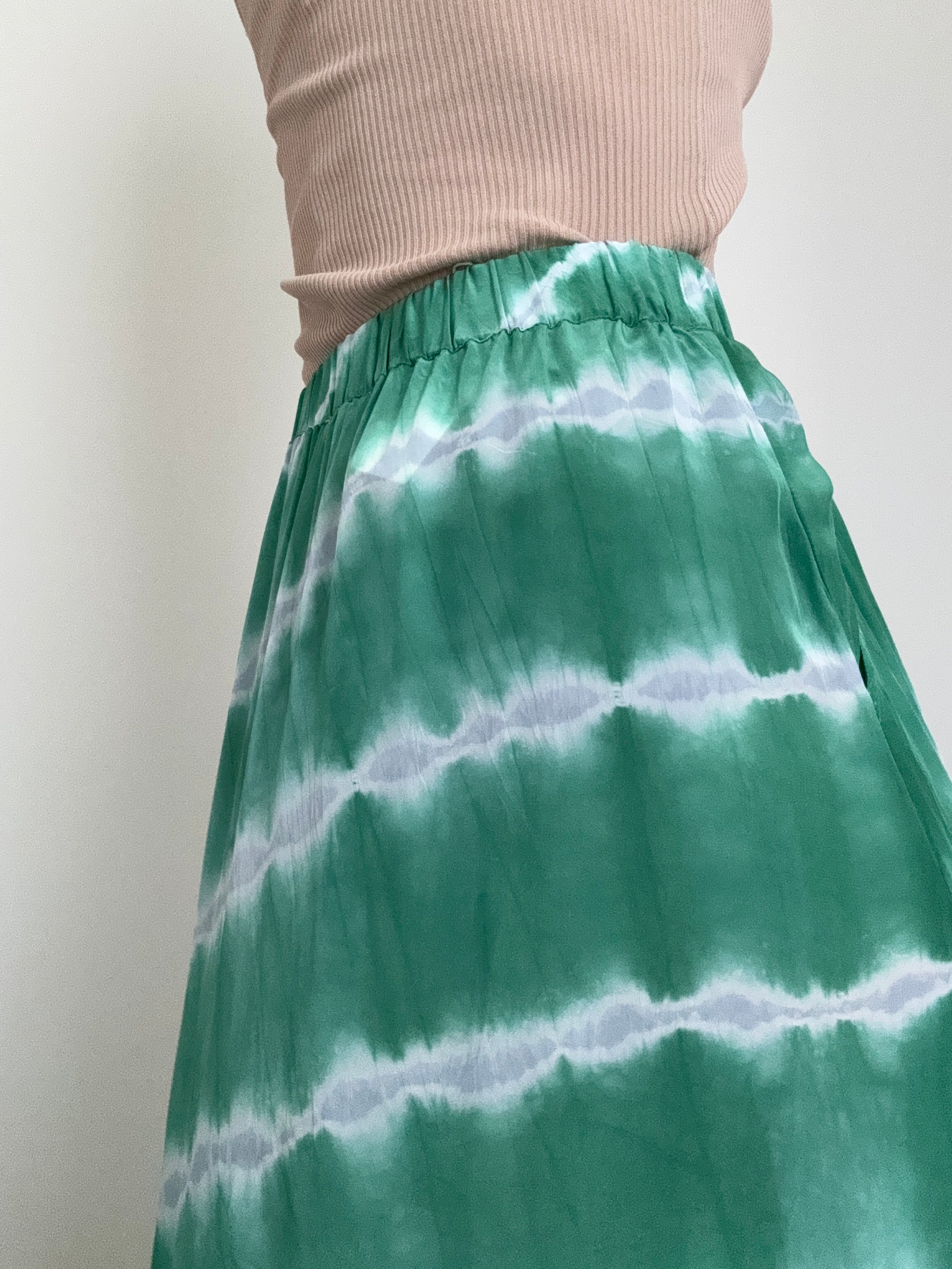 Franny Skirt Green Tiedye | Skirts
