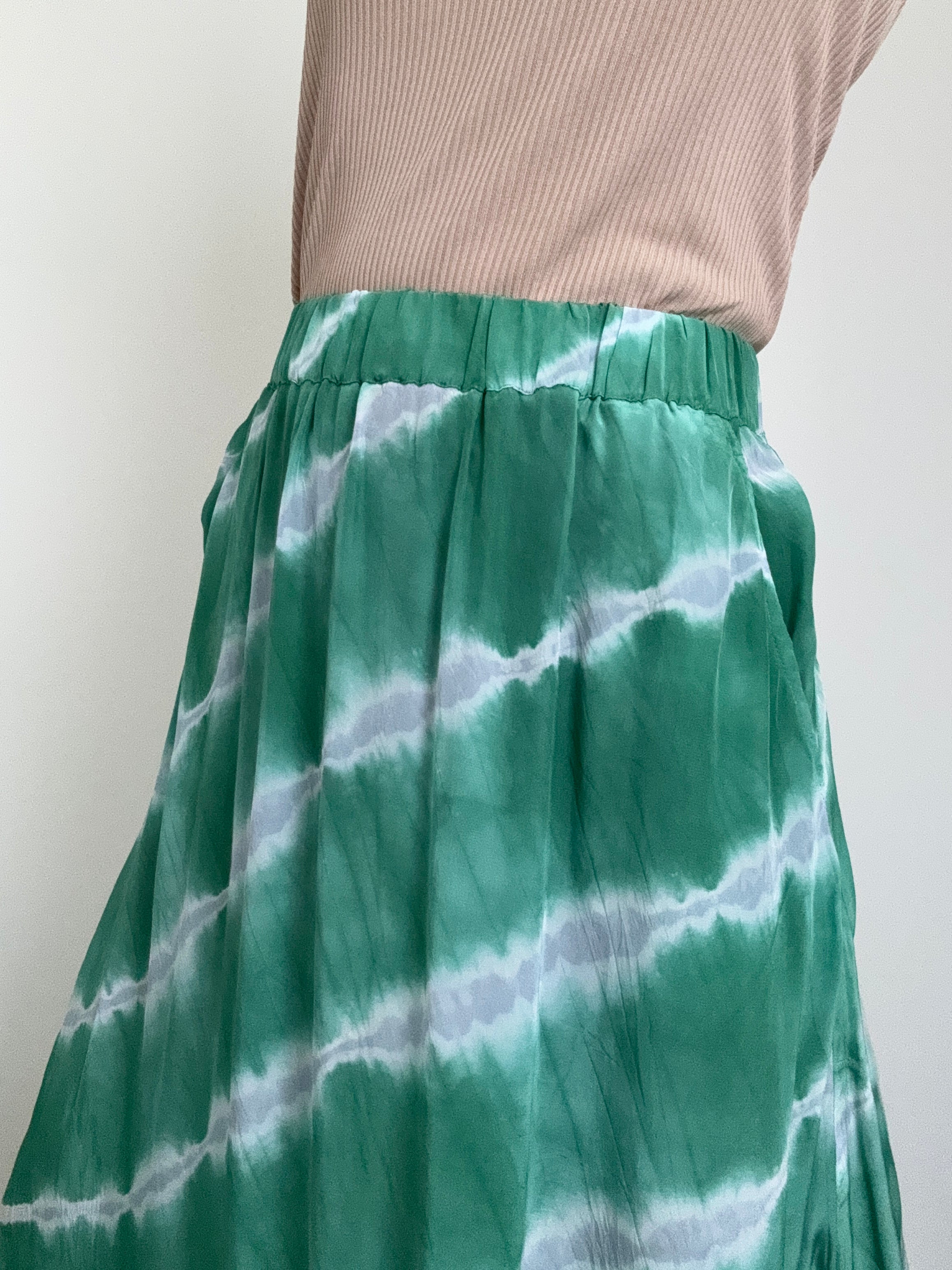 Franny Skirt Green Tiedye | Skirts