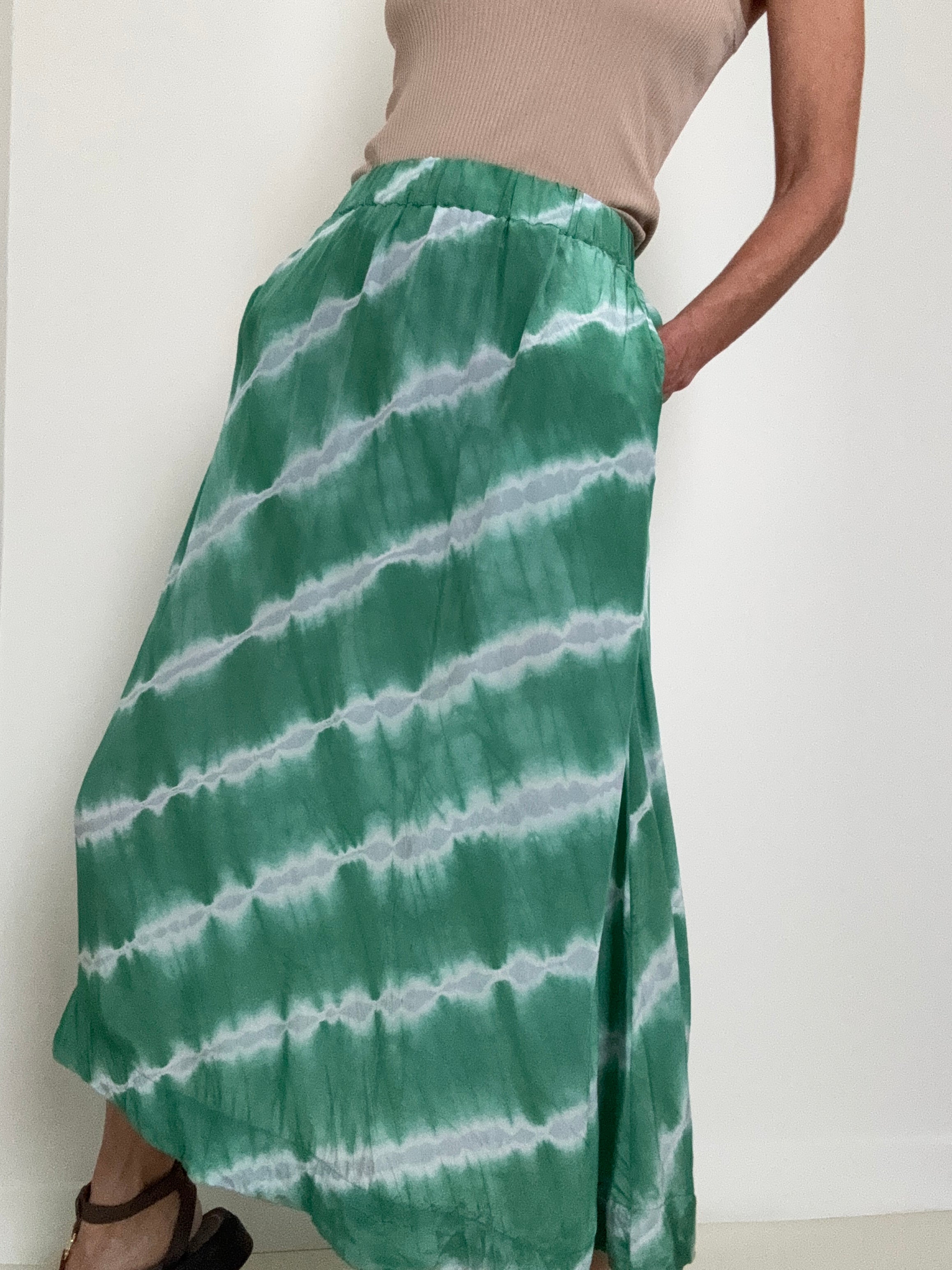 Franny Skirt Green Tiedye | Skirts