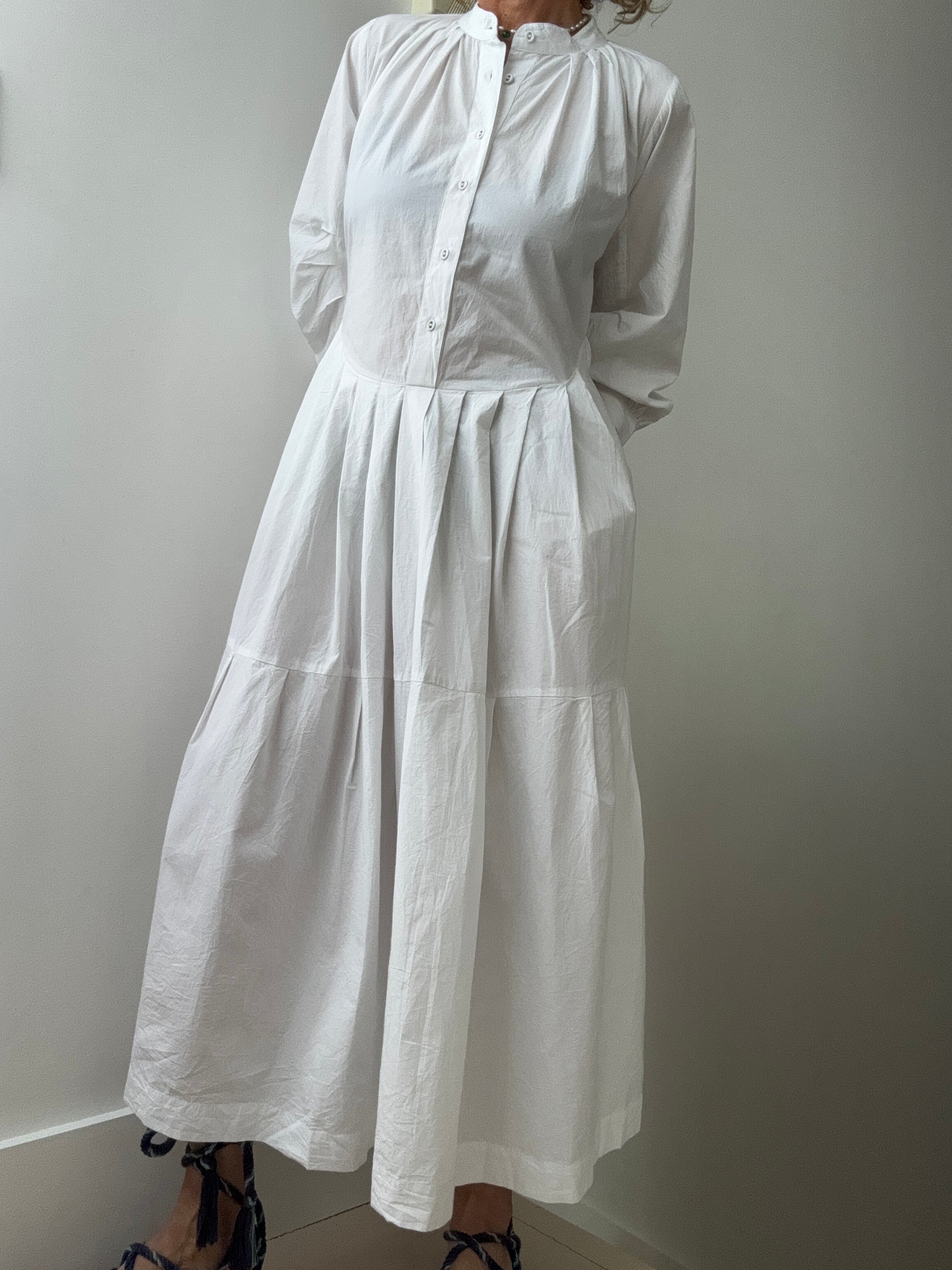 Rabens Saloner Dresses Prisha Shirt Dress White