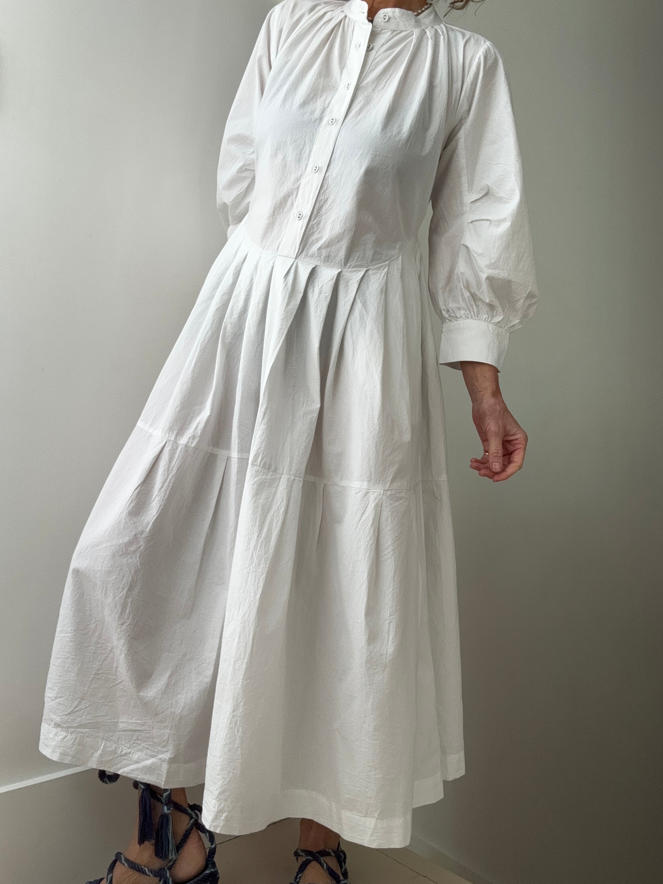 Rabens Saloner Dresses Prisha Shirt Dress White