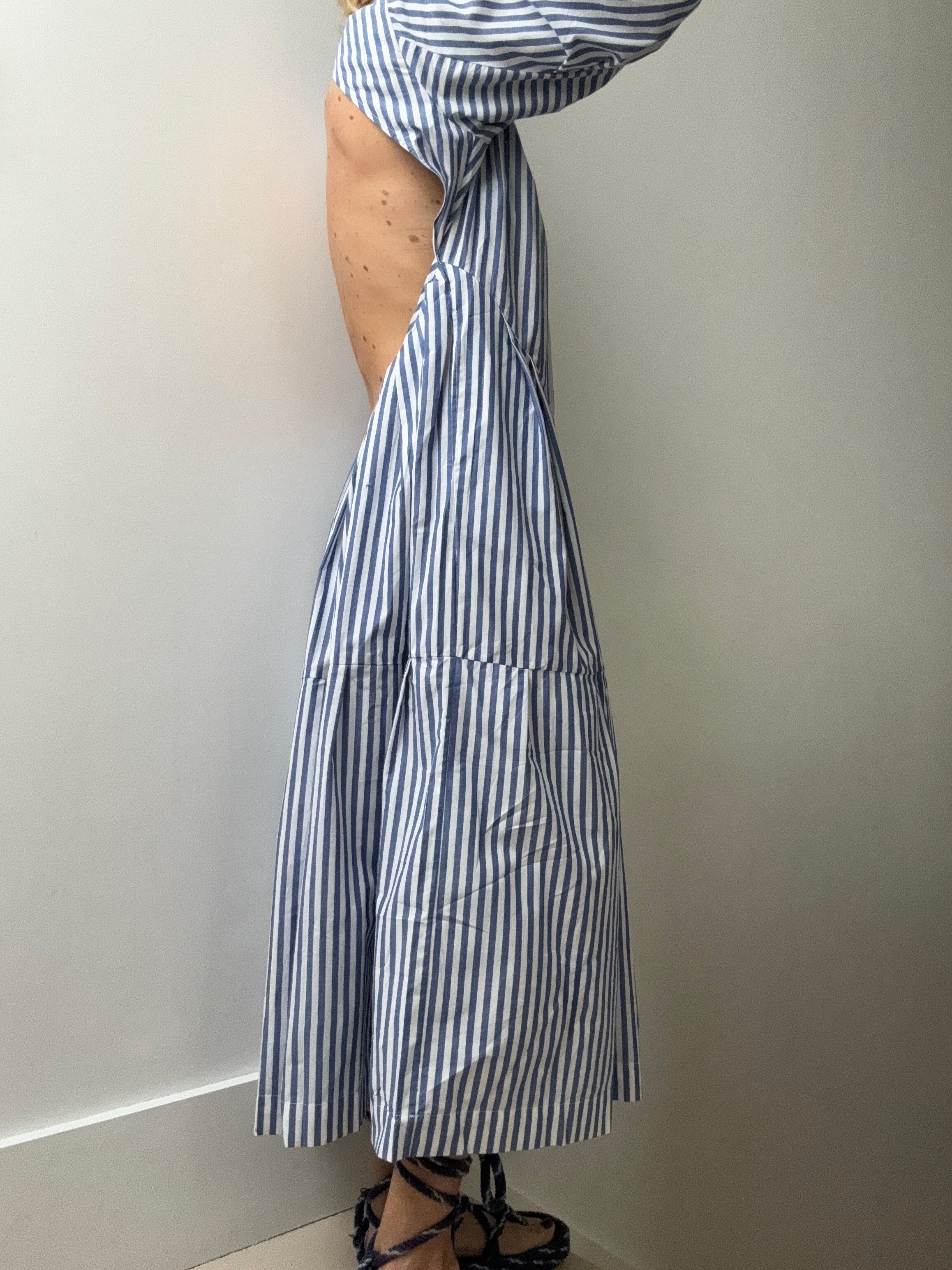 Rabens Saloner Dresses Prisha Shirt Stripe Dress Blue Stripe