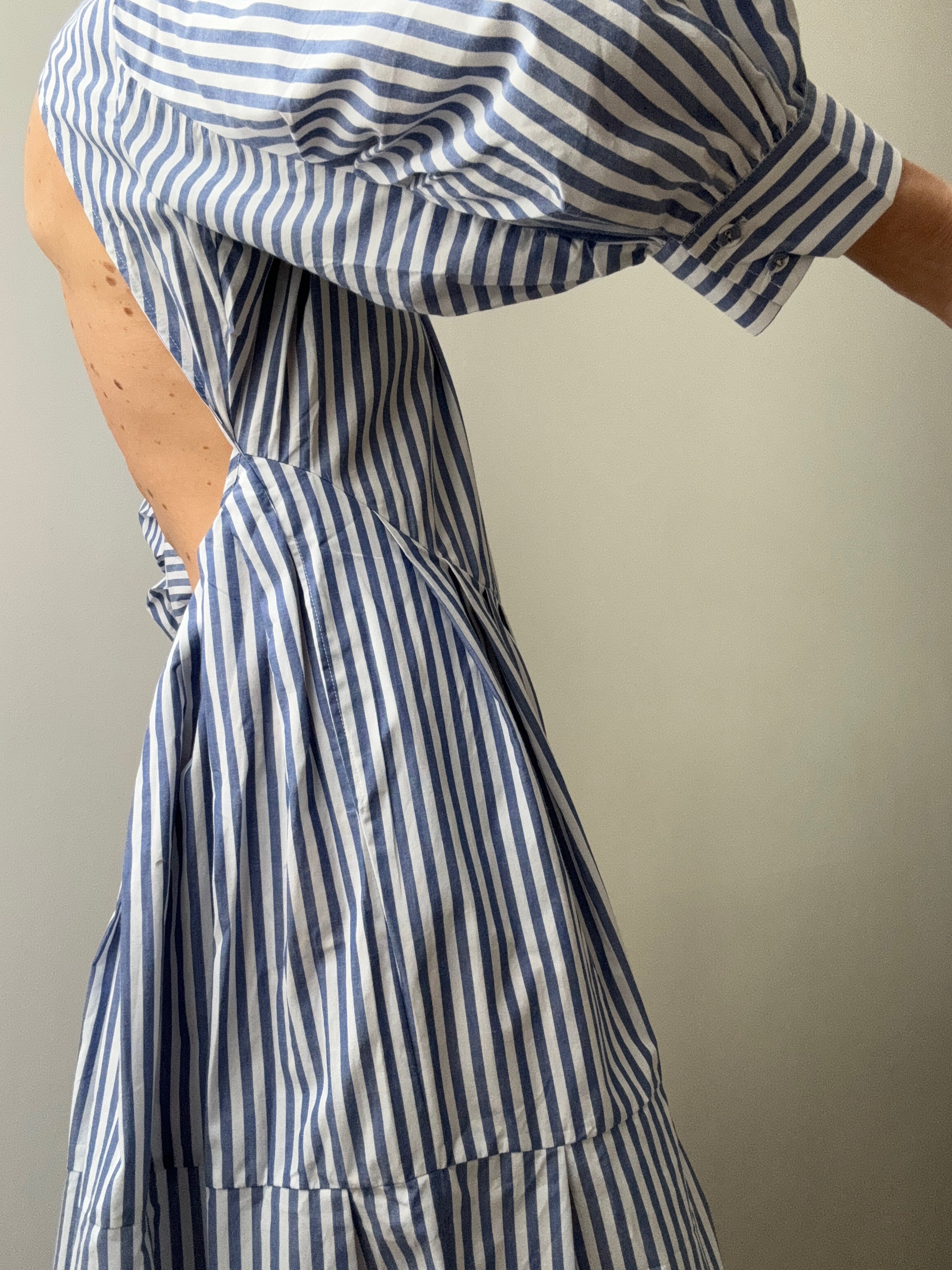 Rabens Saloner Dresses Prisha Shirt Stripe Dress Blue Stripe