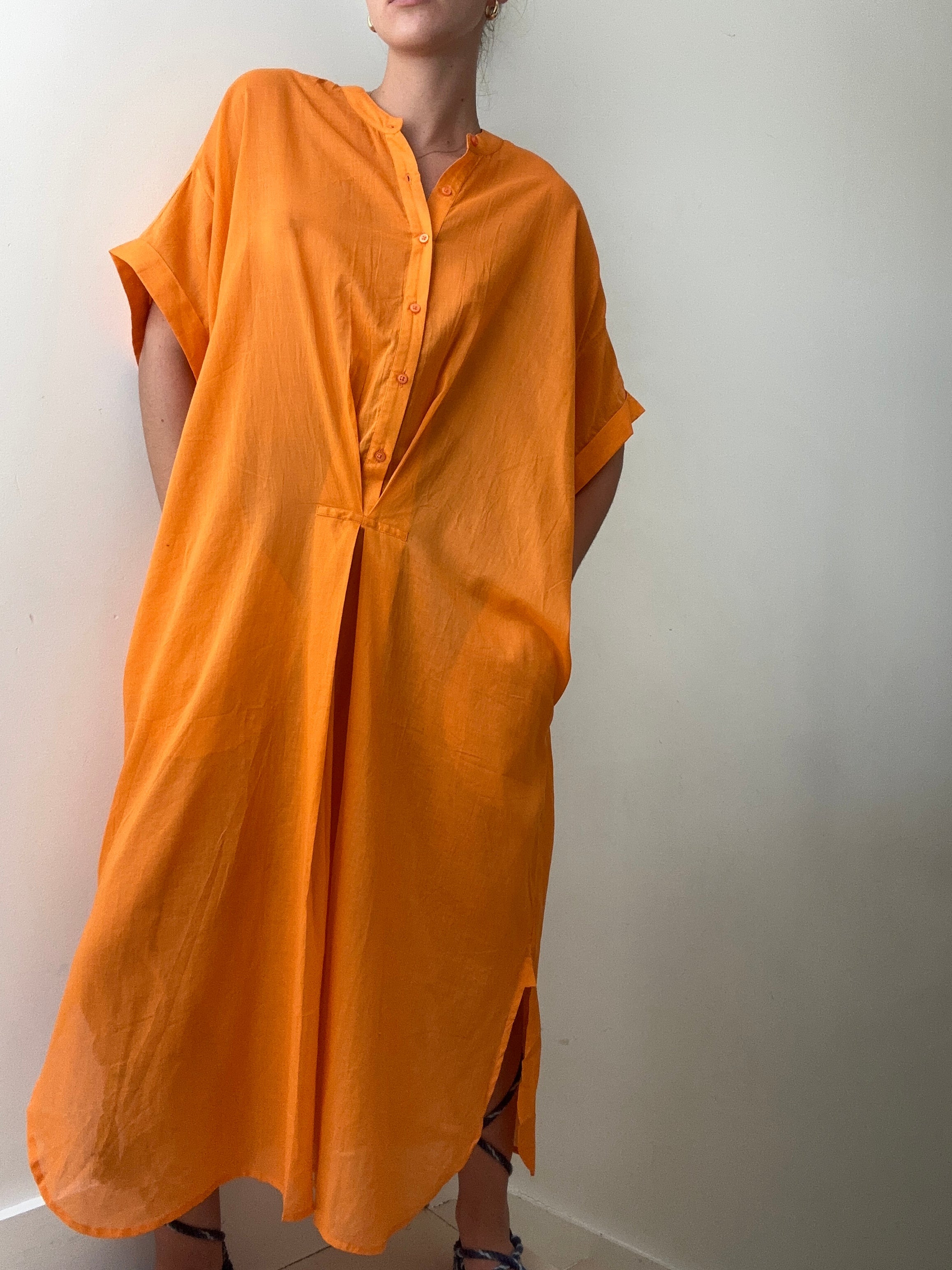 Rabens Saloner Dresses Rabens Saloner Orange Kaftan Dress