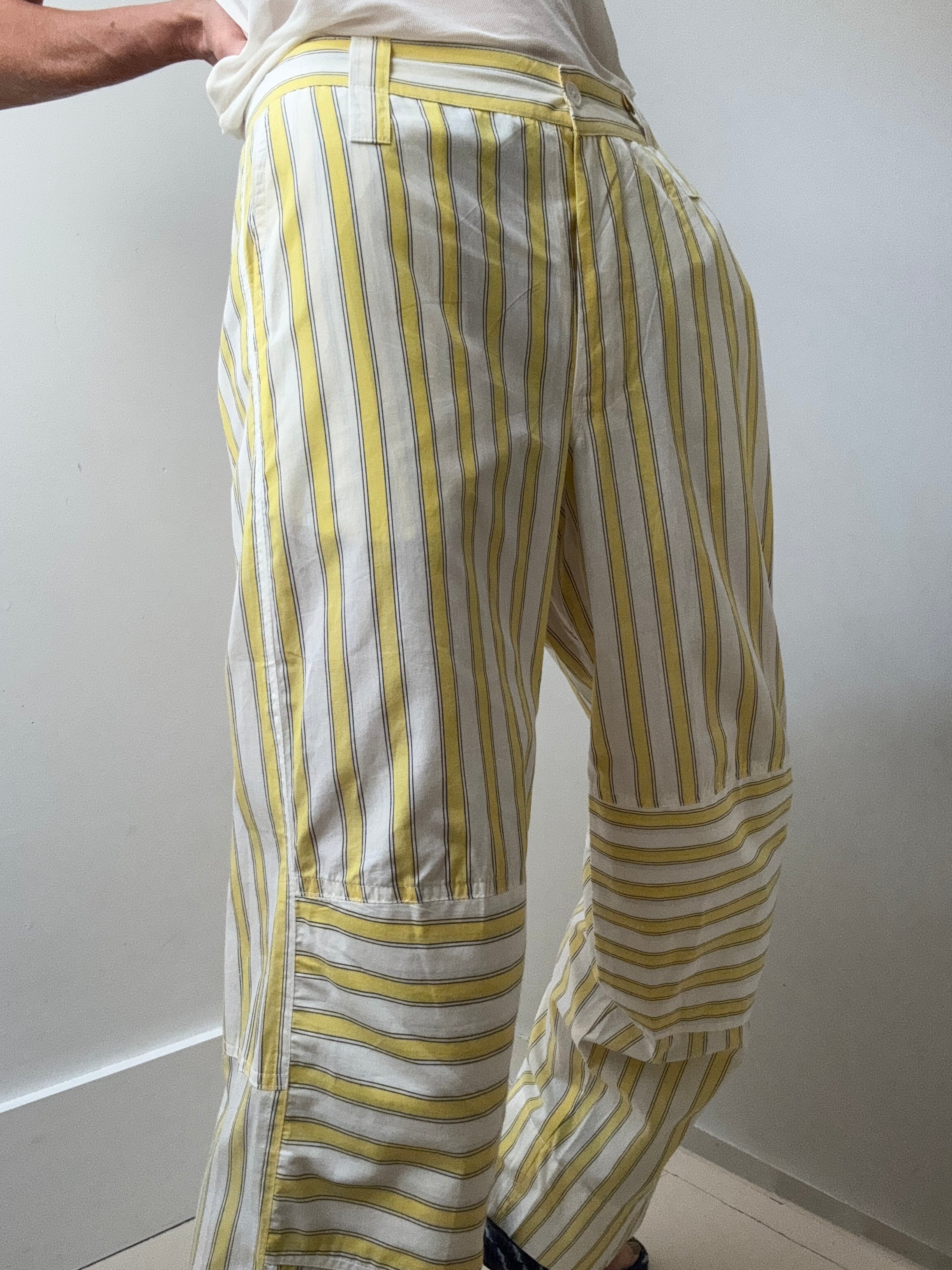 Rabens Saloner Pants Fresia Line Pants Lemon