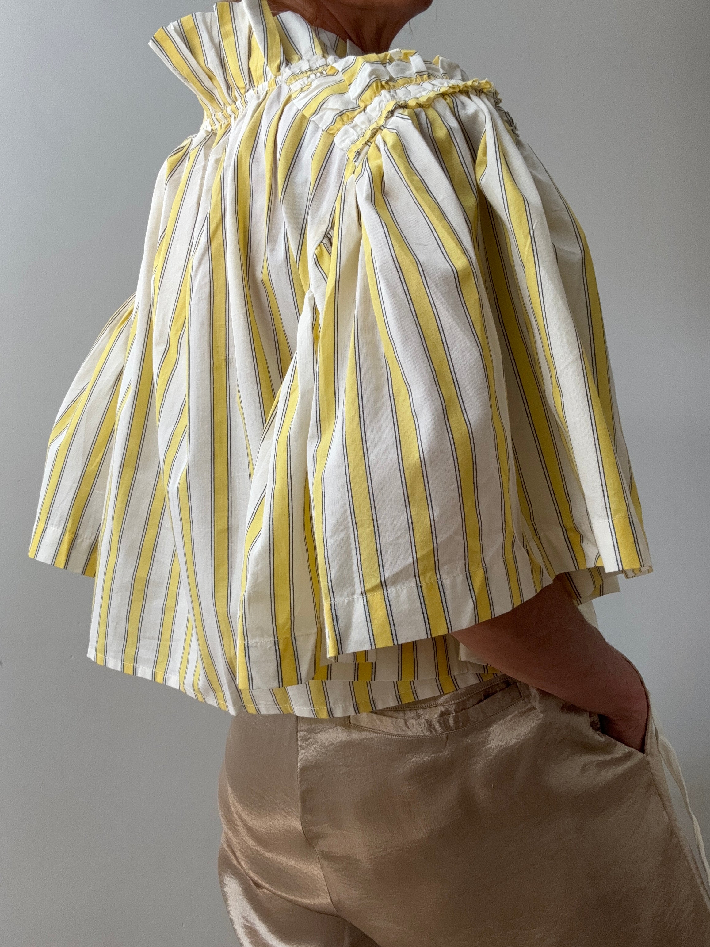 Rabens Saloner Shirts Fransisca Shirt Line Jacket Lemon