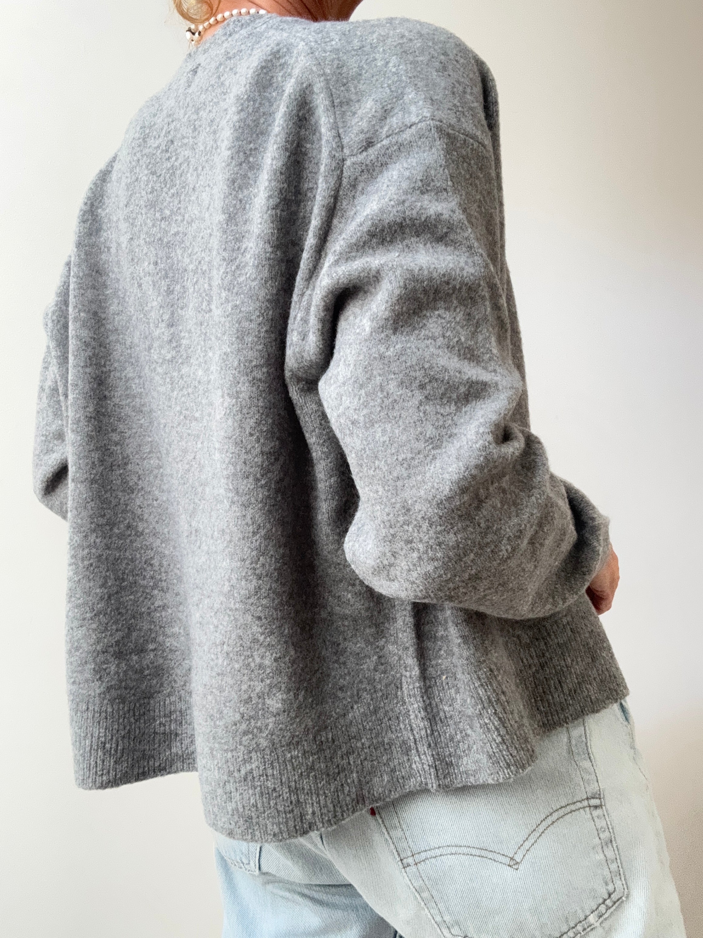 Ralph Lauren Cardigans Ralph Lauren Grey Marle Crop Cardigan