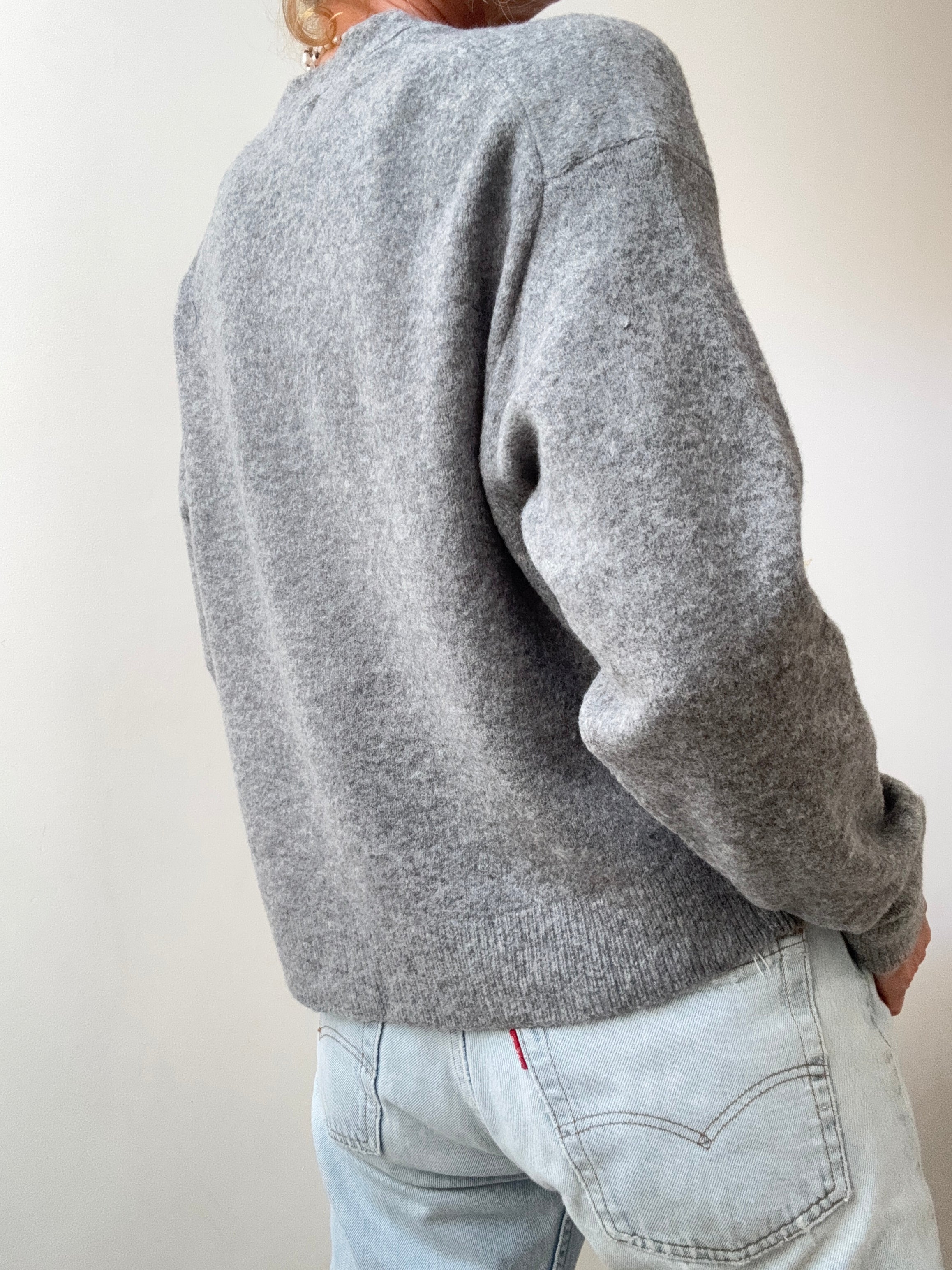 Ralph Lauren Cardigans Ralph Lauren Grey Marle Crop Cardigan