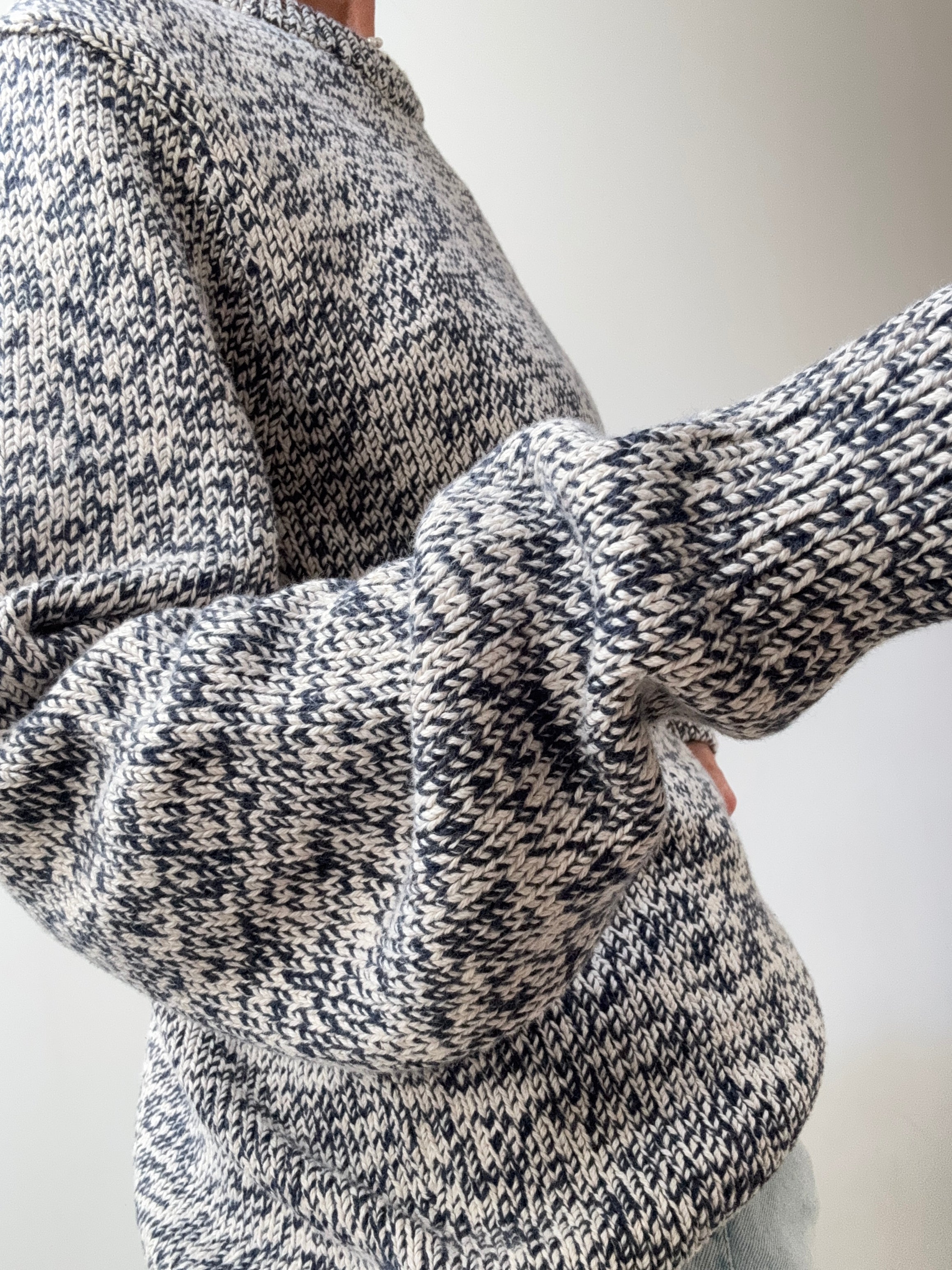 Ralph Lauren Navy White Mix Knit | Jumpers