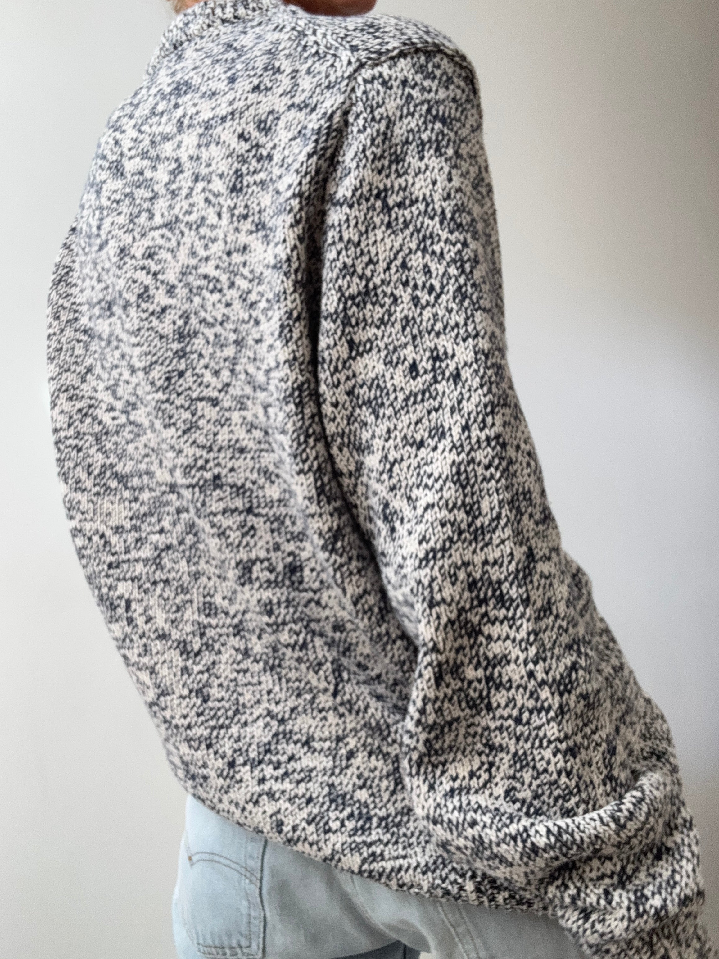 Ralph Lauren Navy White Mix Knit | Jumpers