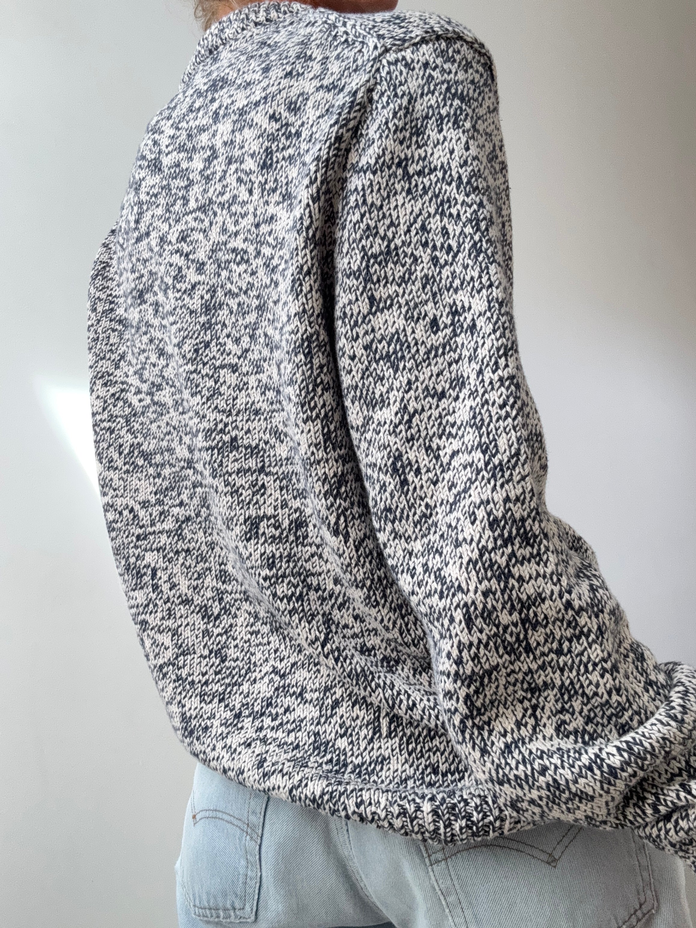 Ralph Lauren Navy White Mix Knit | Jumpers