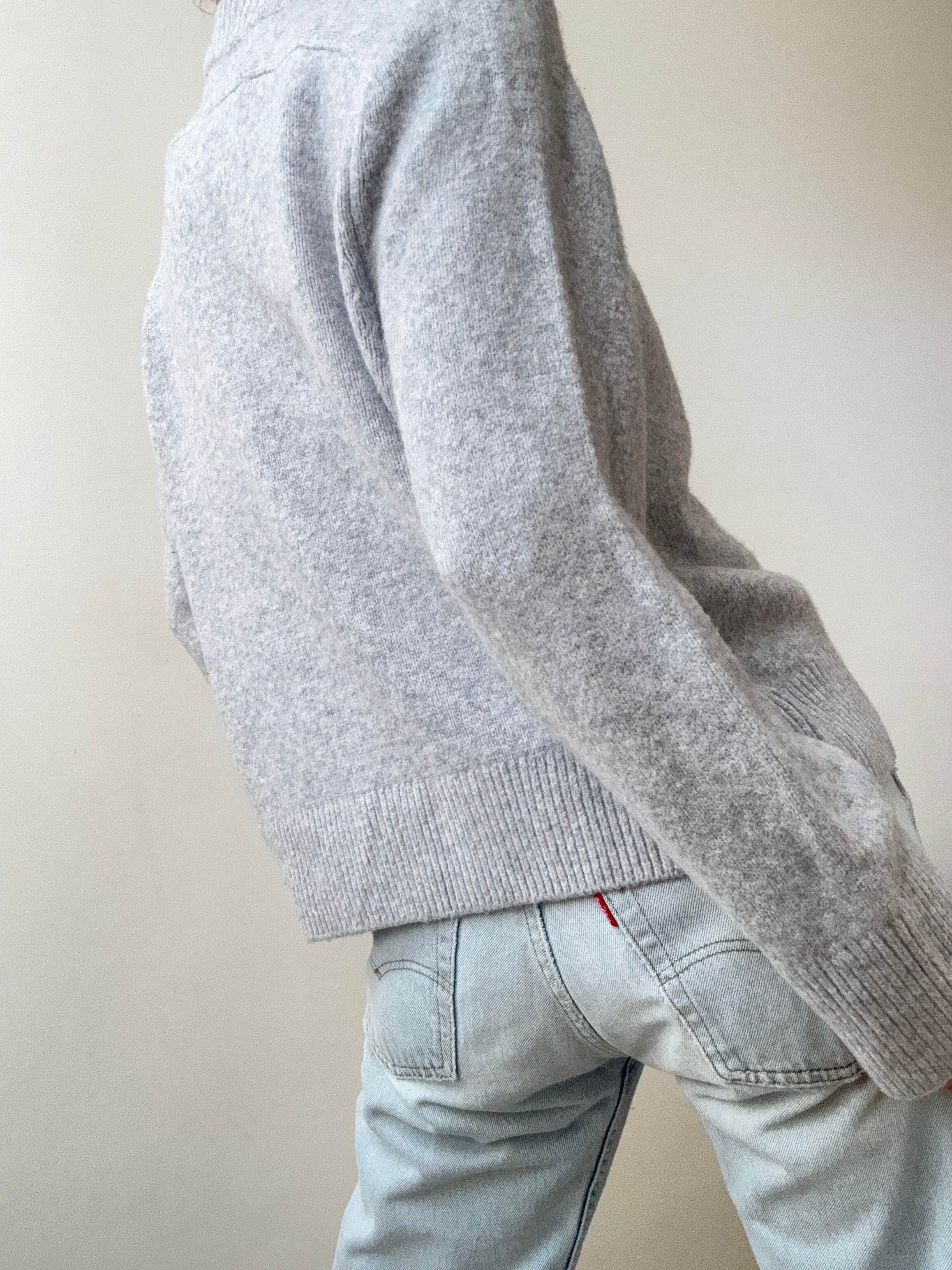 Ralph Lauren Wool Blend Knit Grey Blue | Jumpers