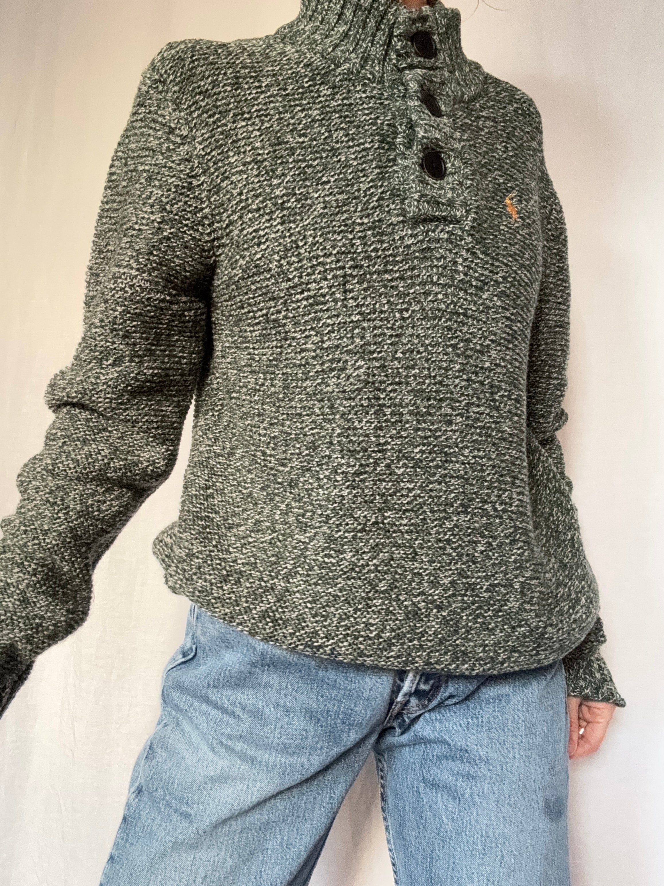 Ralph Lauren Jumpers Small Ralph Lauren Green Button Knit