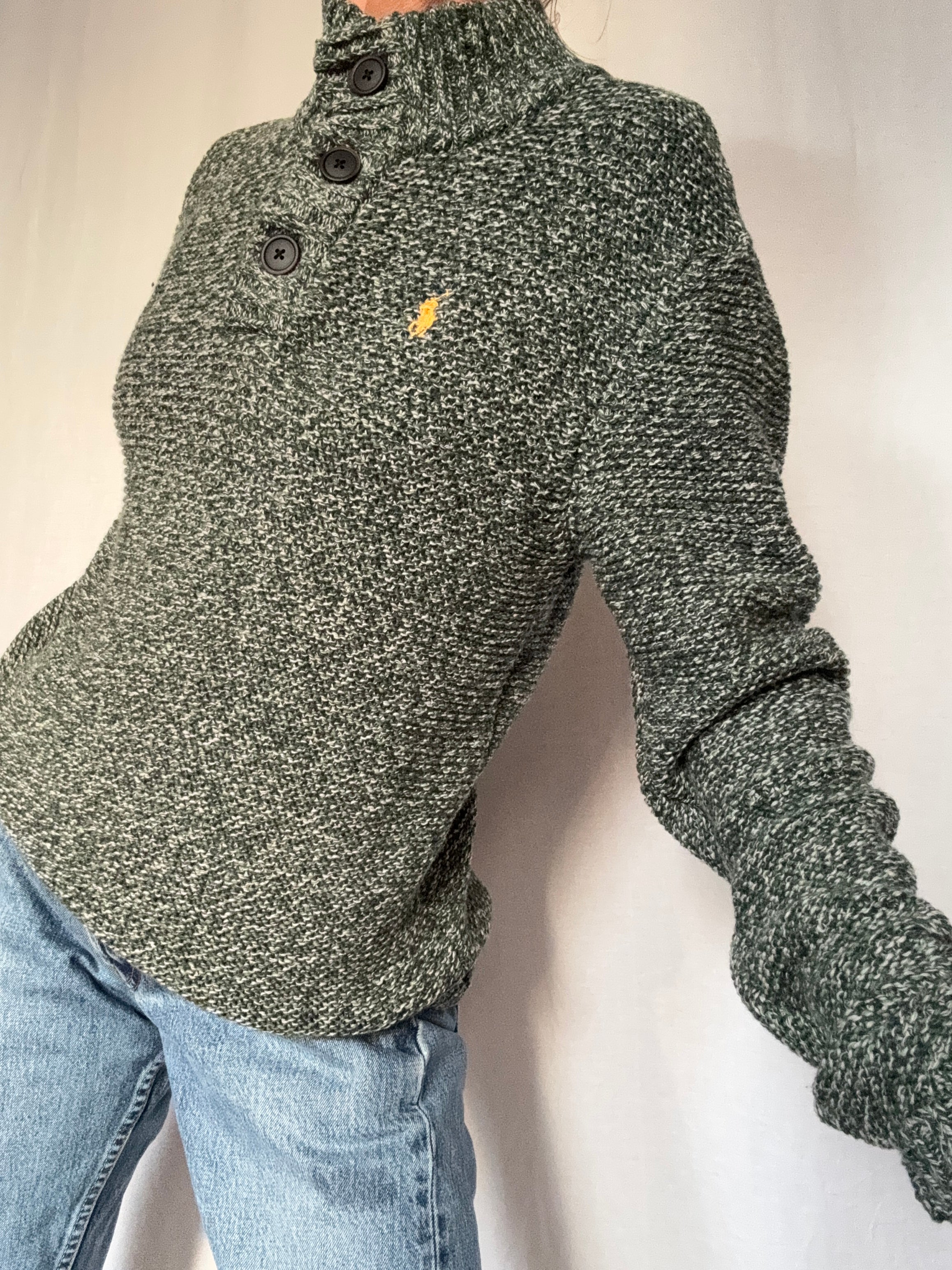 Ralph Lauren Jumpers Small Ralph Lauren Green Button Knit