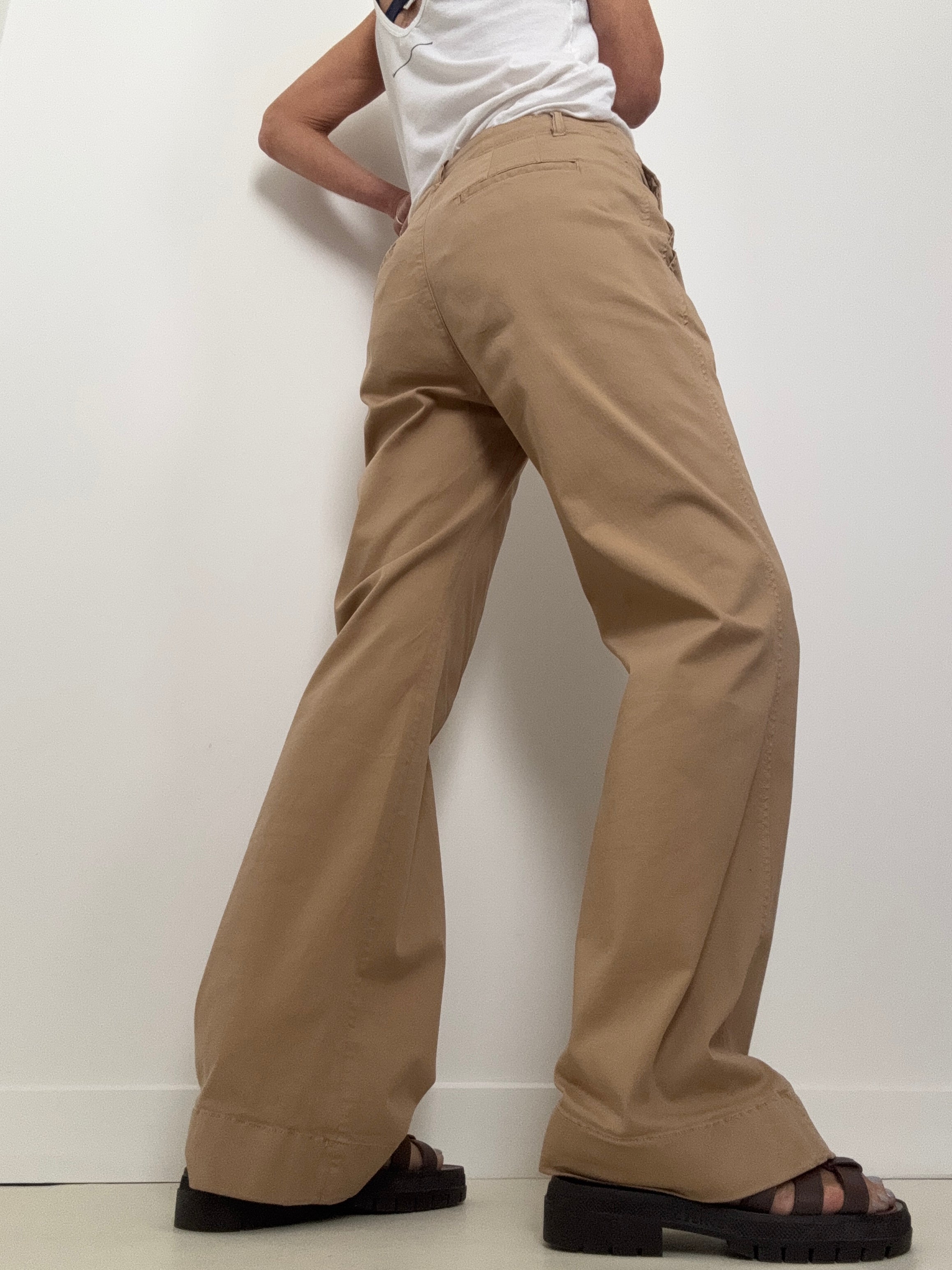 Ralph Lauren Pants Cotton Twill Wide Leg Trouser