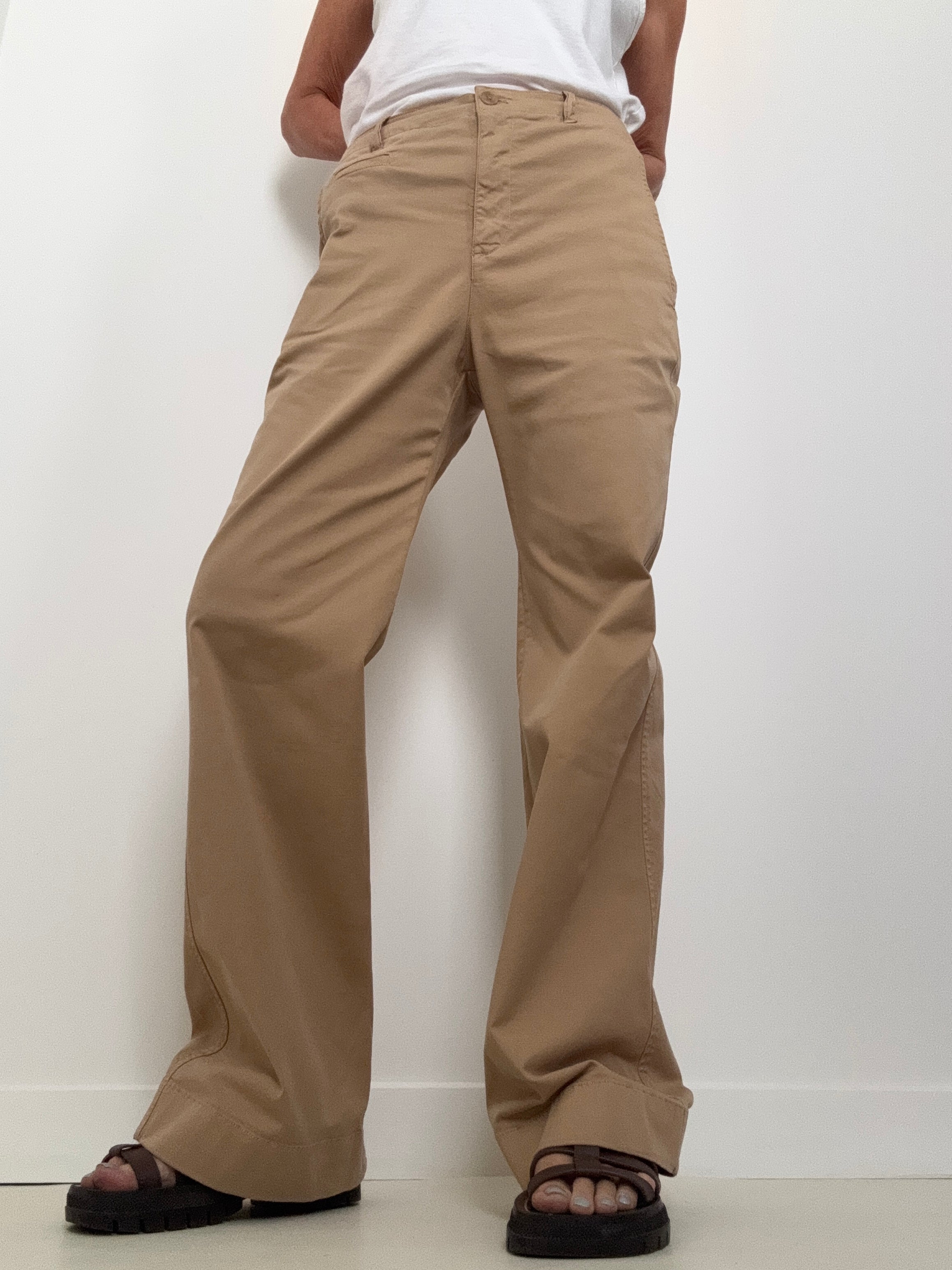 Ralph Lauren Pants Cotton Twill Wide Leg Trouser