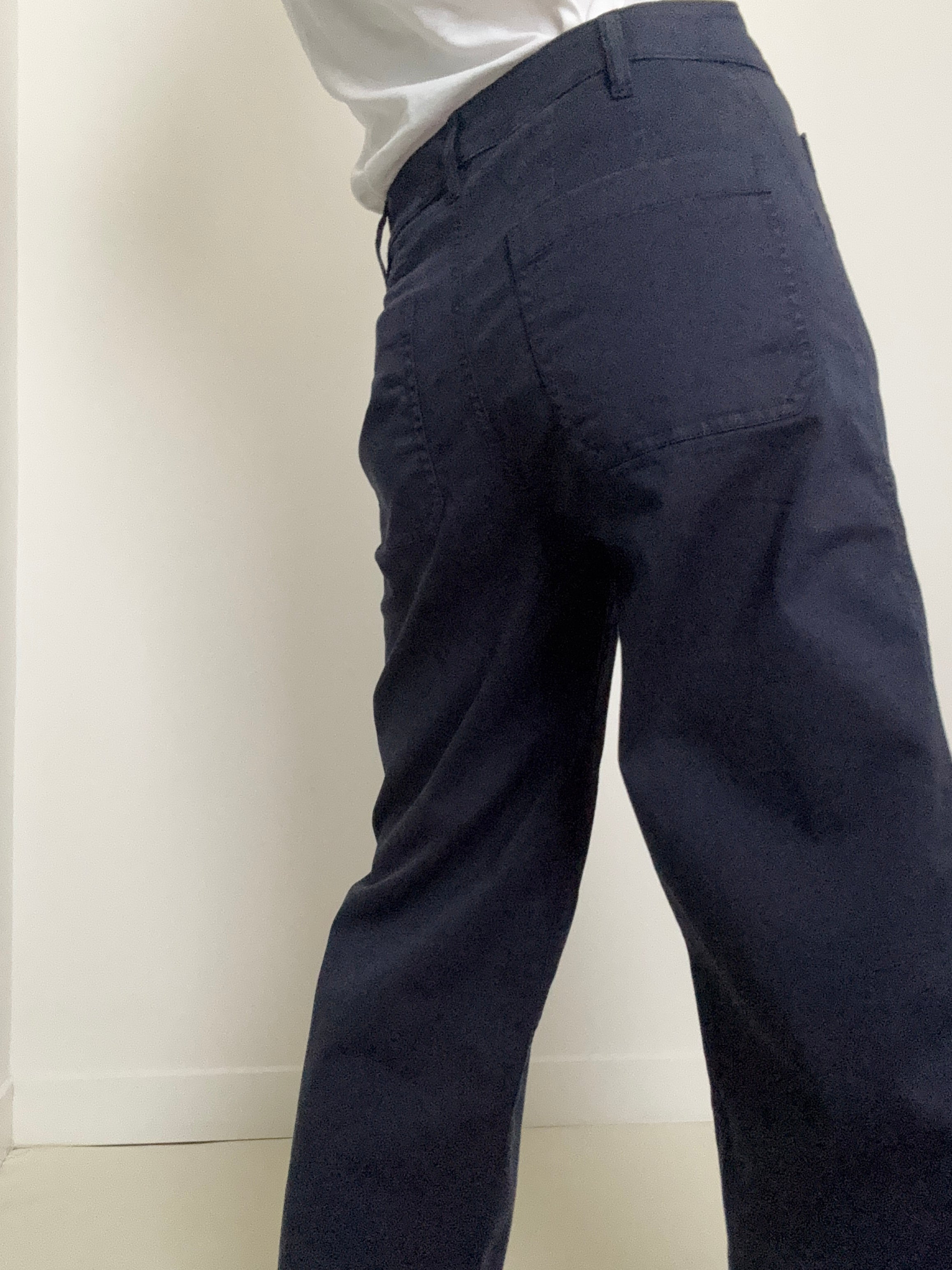 Denim Wide Leg Sailor Pants Navy | Pants