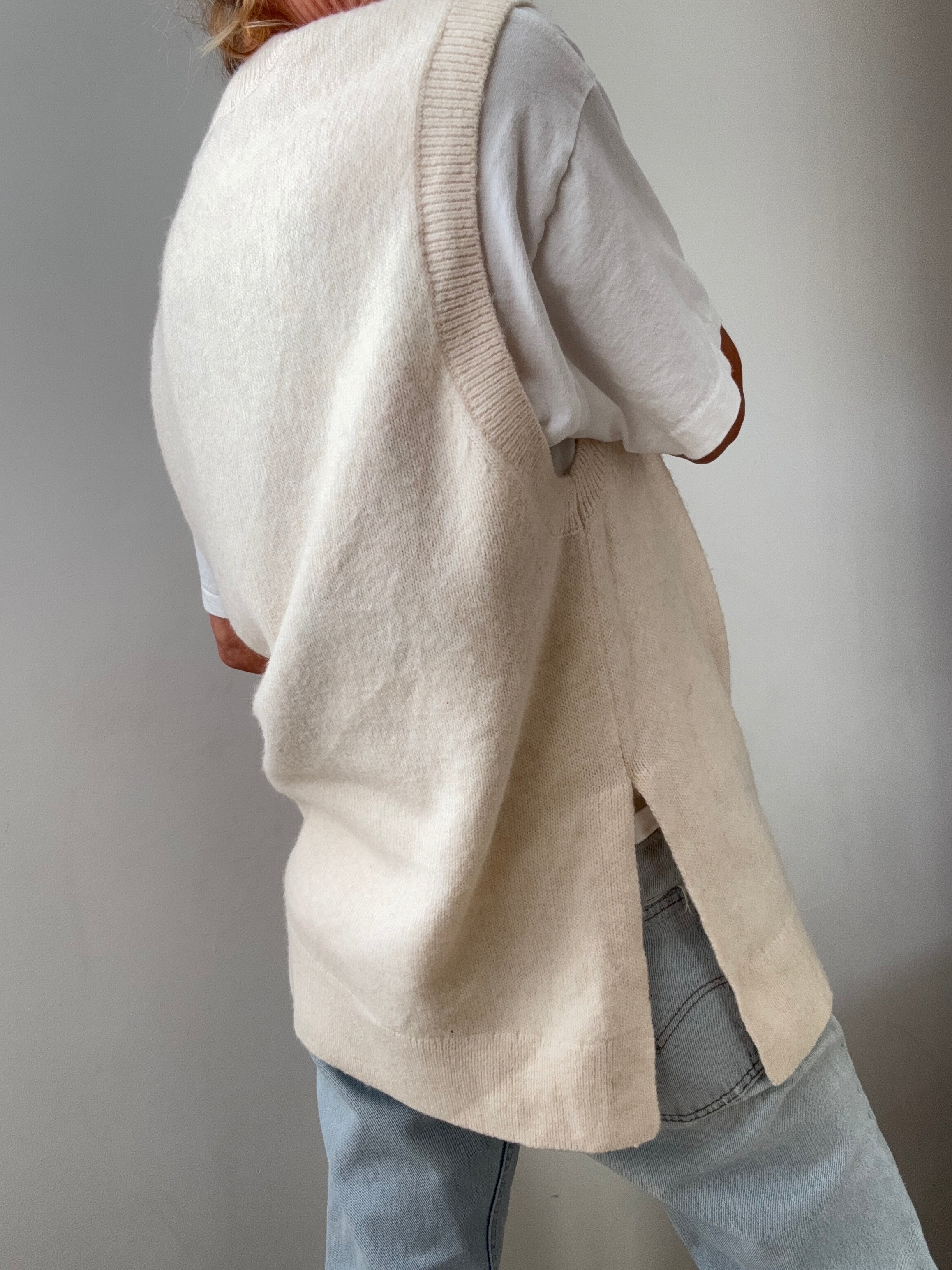 Ralph Lauren Open Side Vest Cream | Vests