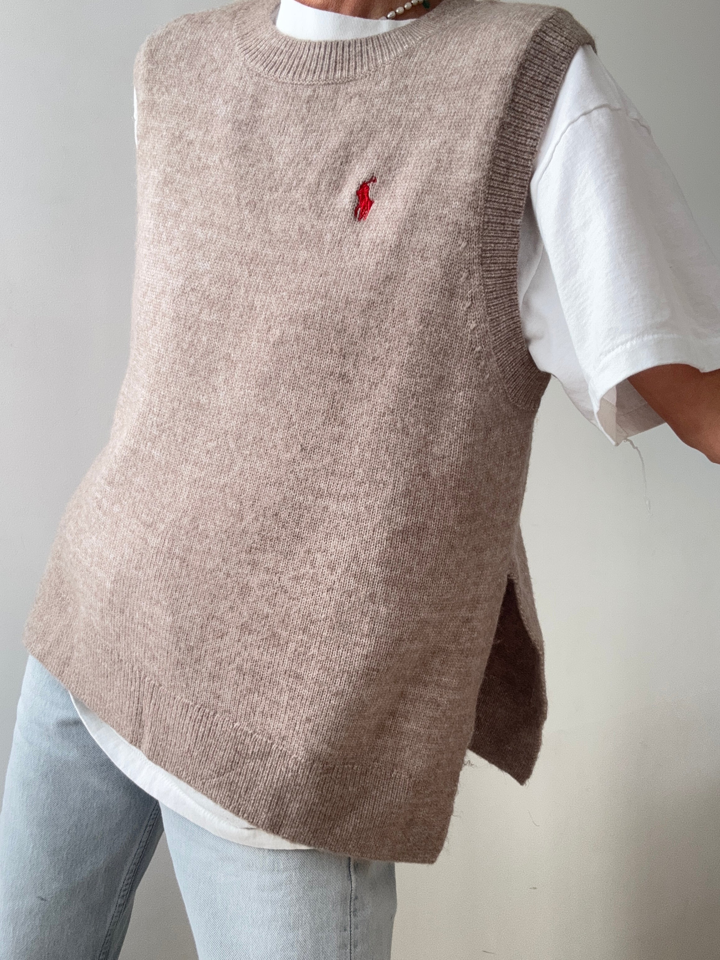 Ralph Lauren Vests Ralph Lauren Open Side Vest Tan