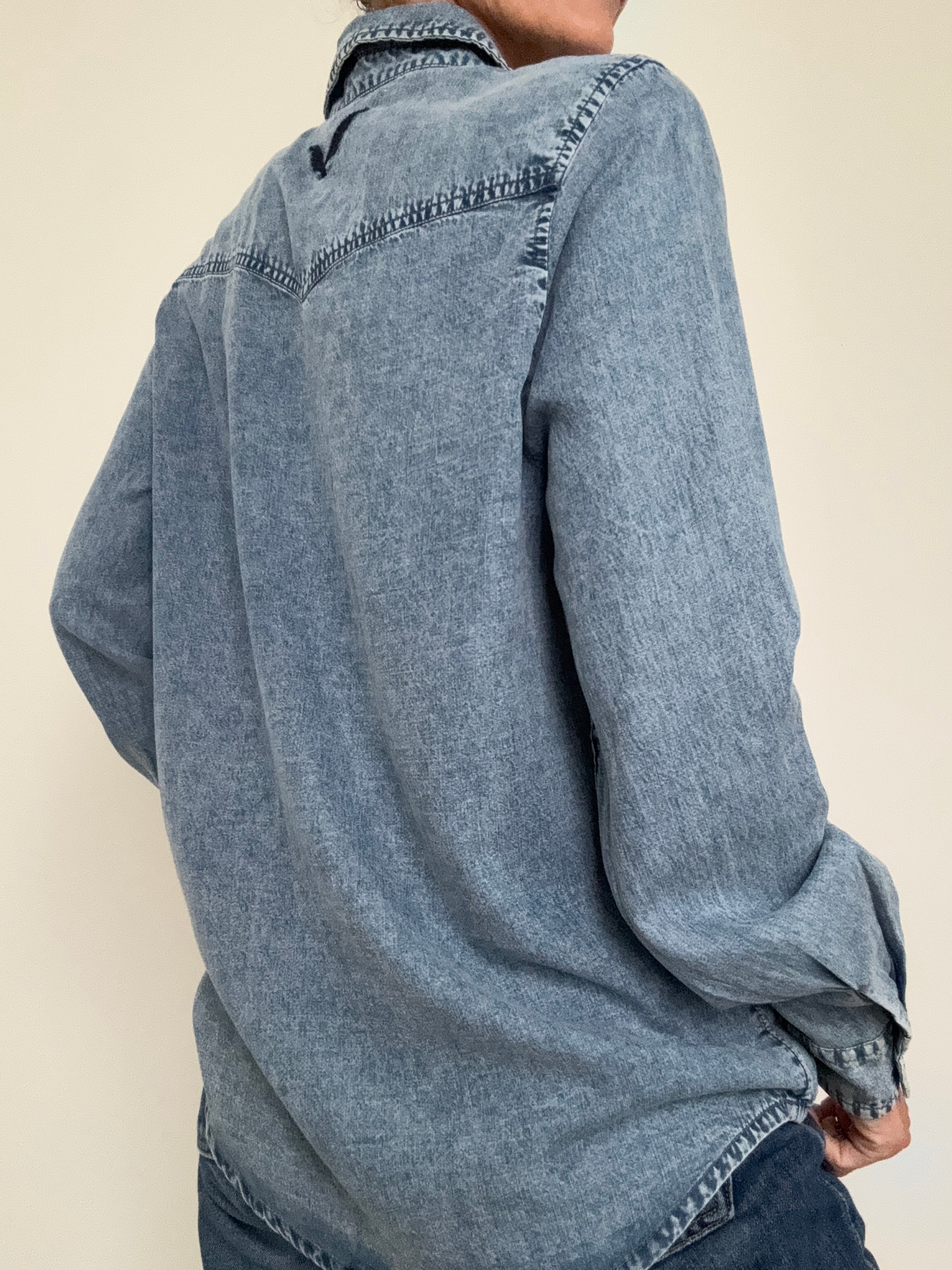 Camisa Metallic Denim | Shirts
