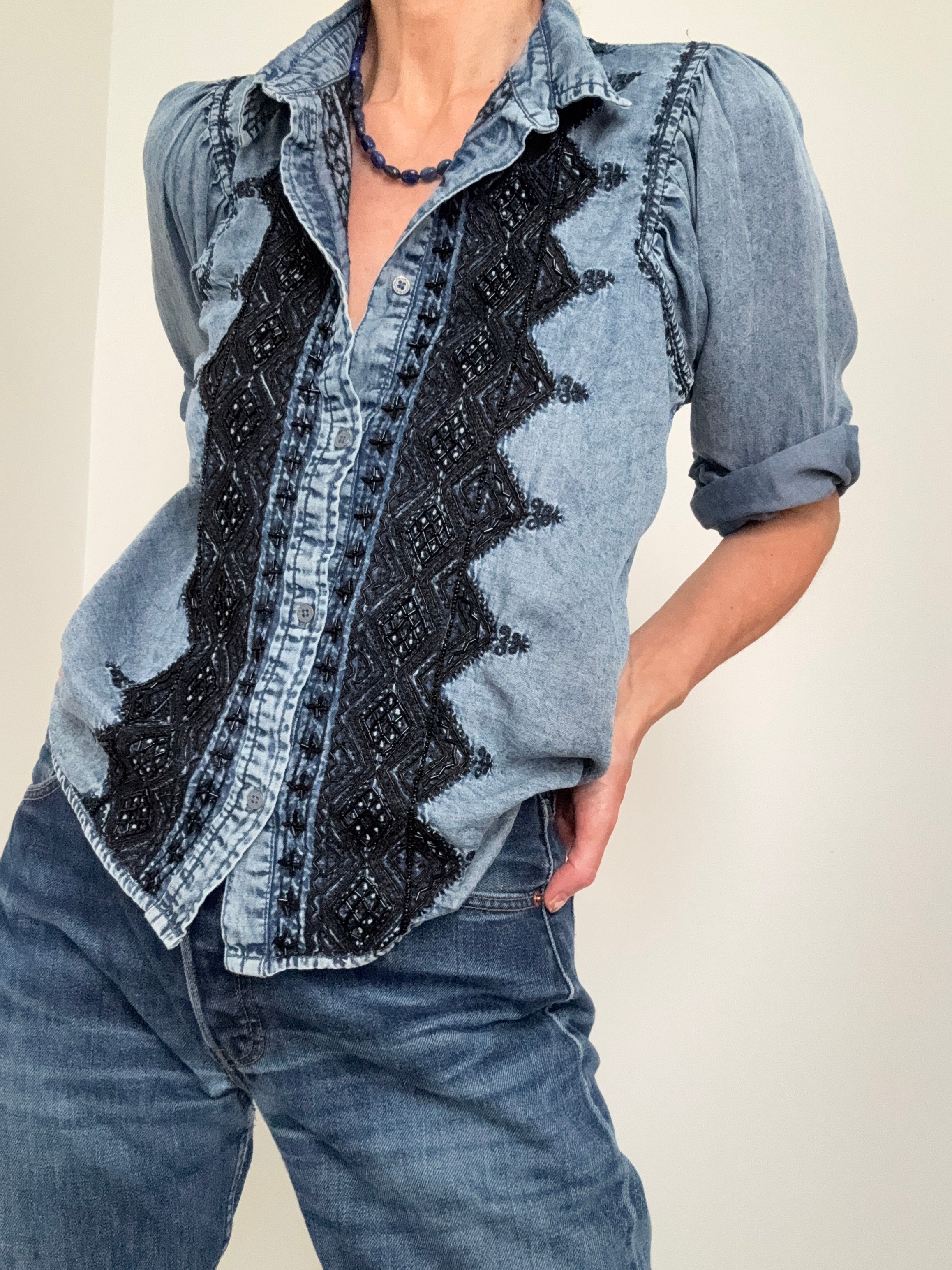 Rapsodia Shirts Camisa Texan Denim