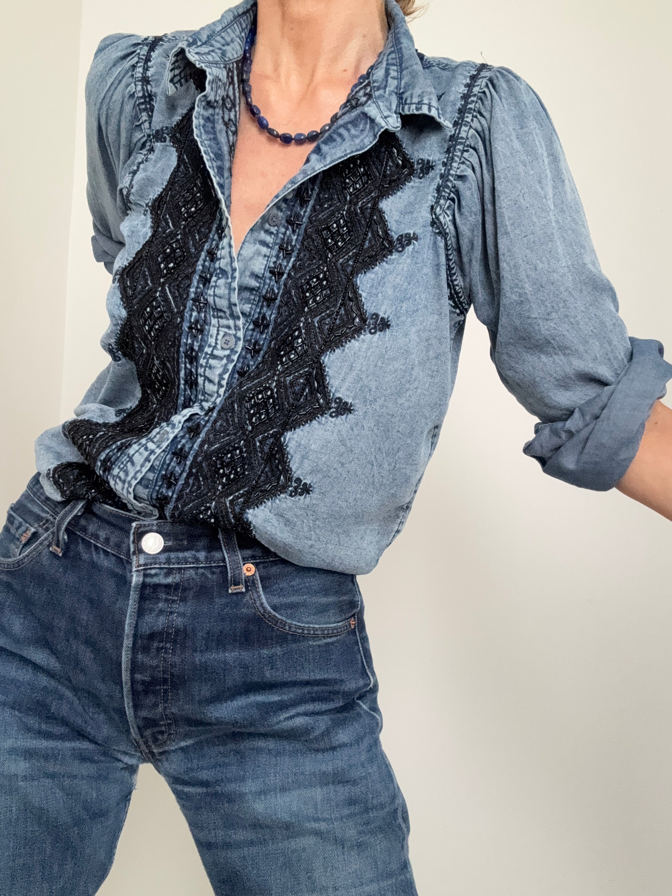 Rapsodia Shirts Camisa Texan Denim