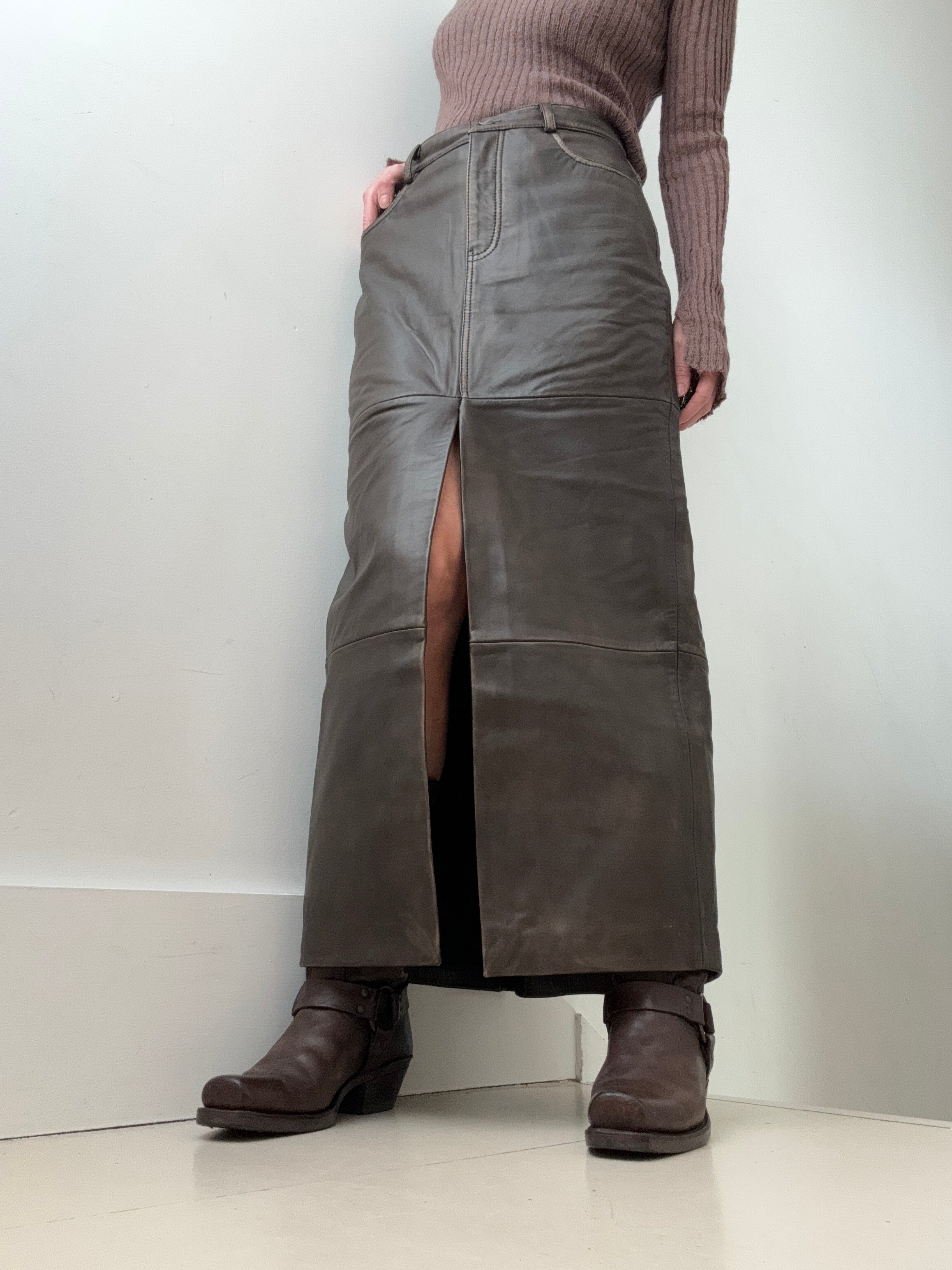 Reformation Skirts Reformation Veda Tazz Leather Maxi Skirt