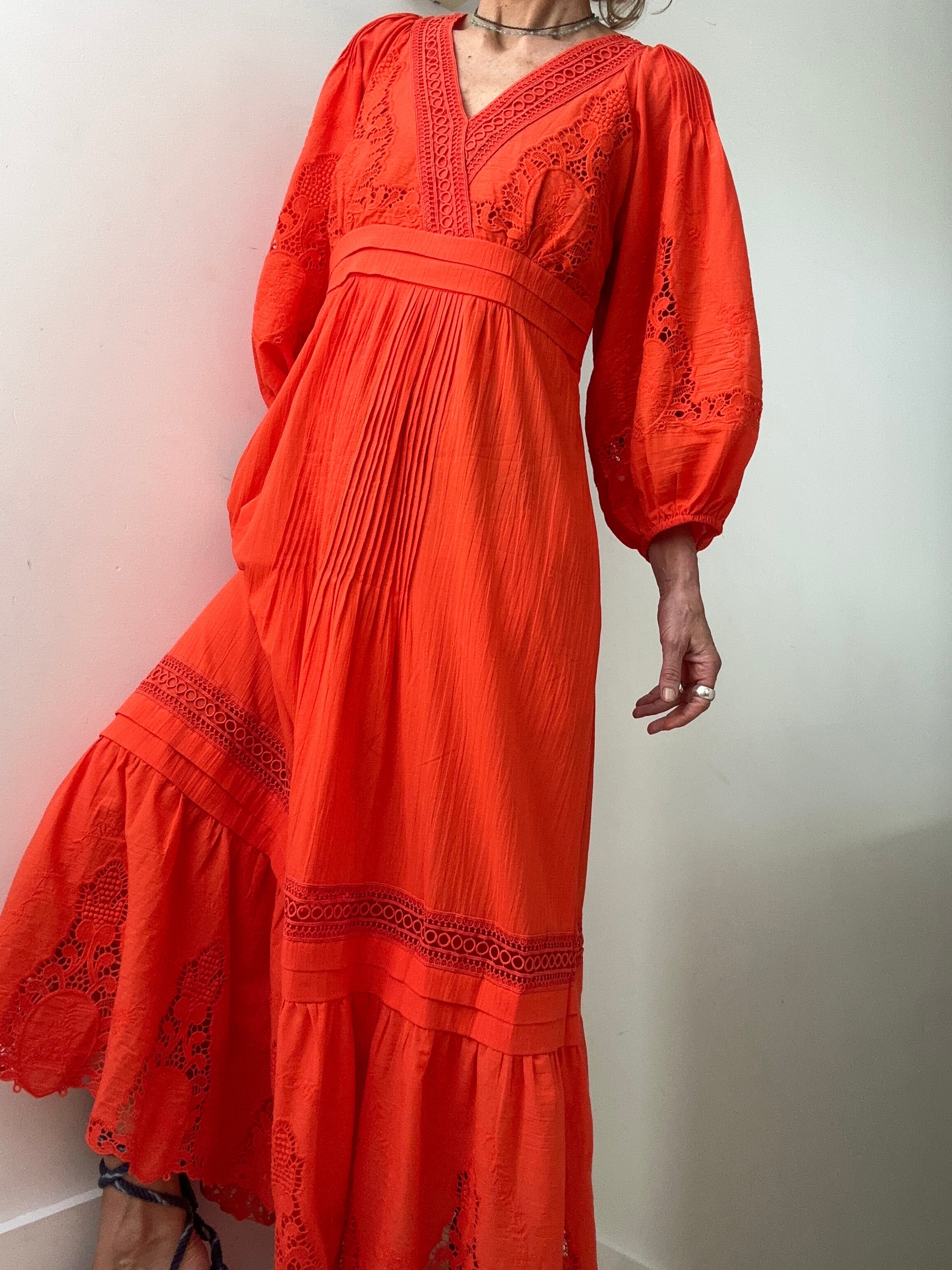 Rene Derhy Dresses Derhy Petunia Maxi Dress Tangerine