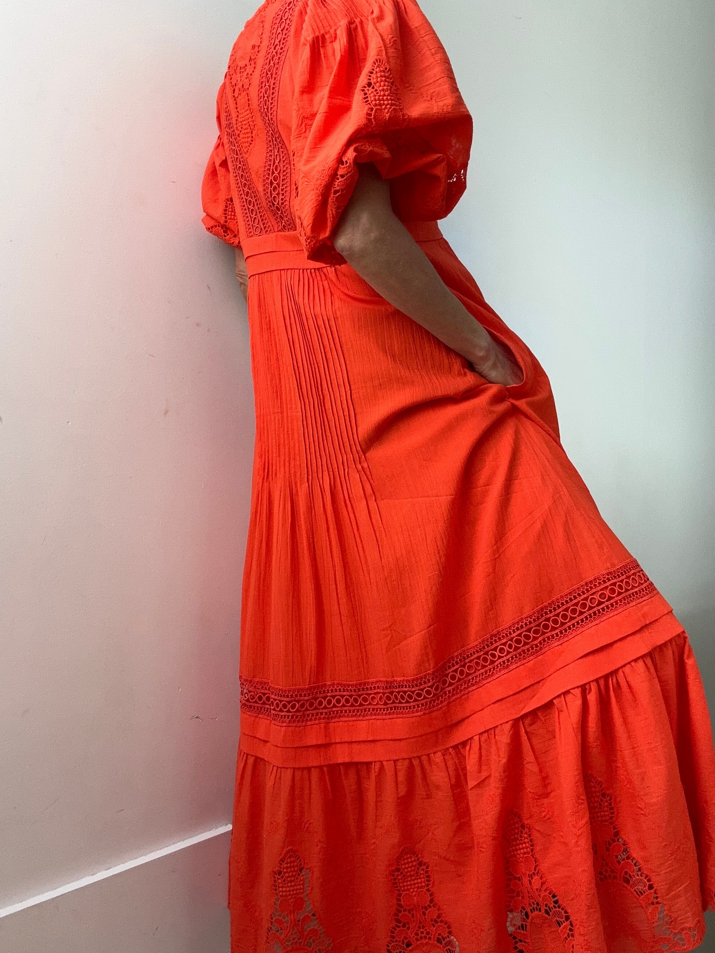 Rene Derhy Dresses Derhy Petunia Maxi Dress Tangerine